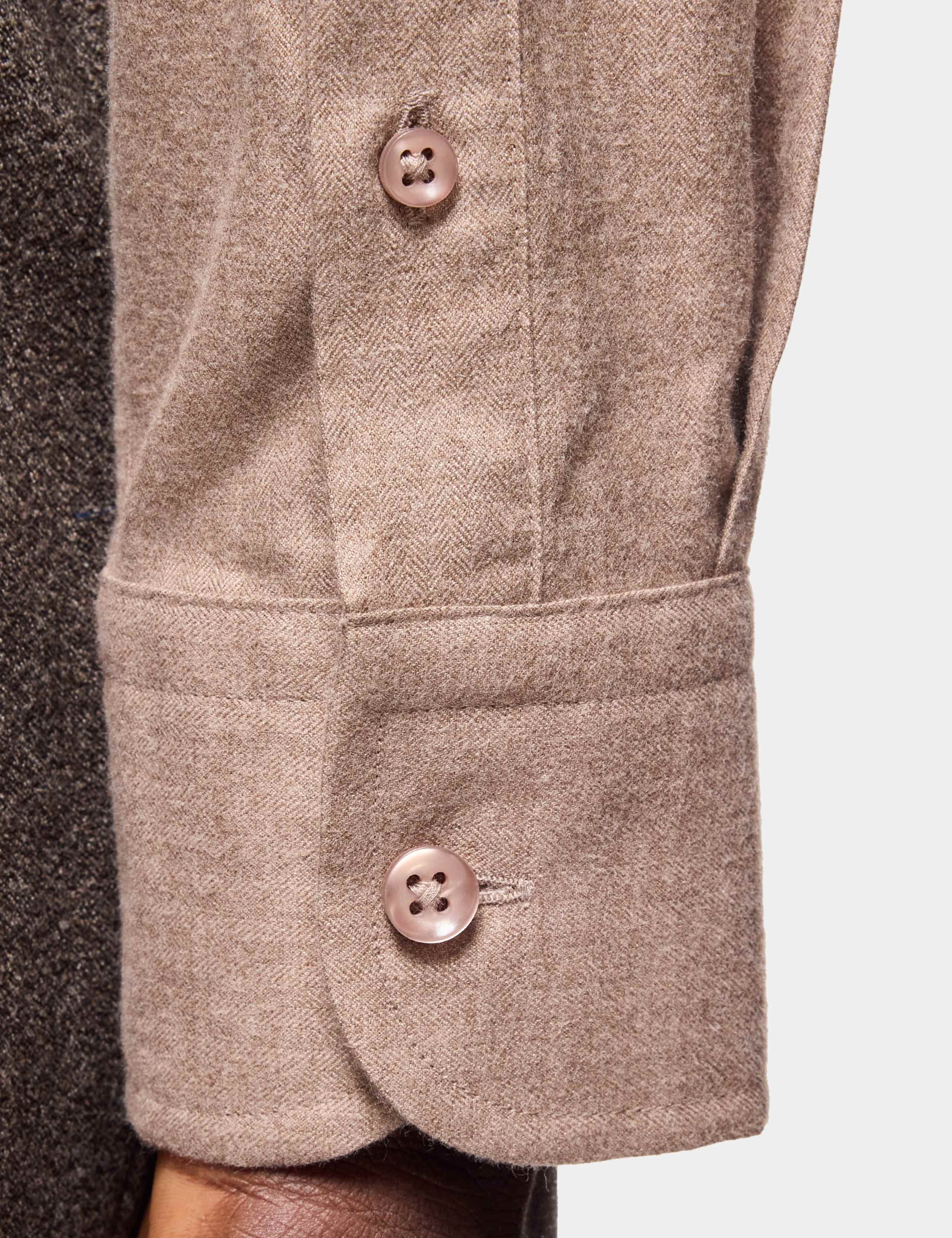 Slim Fit Herringbone Cutaway Collar Brushed Shirt 3 of 3
