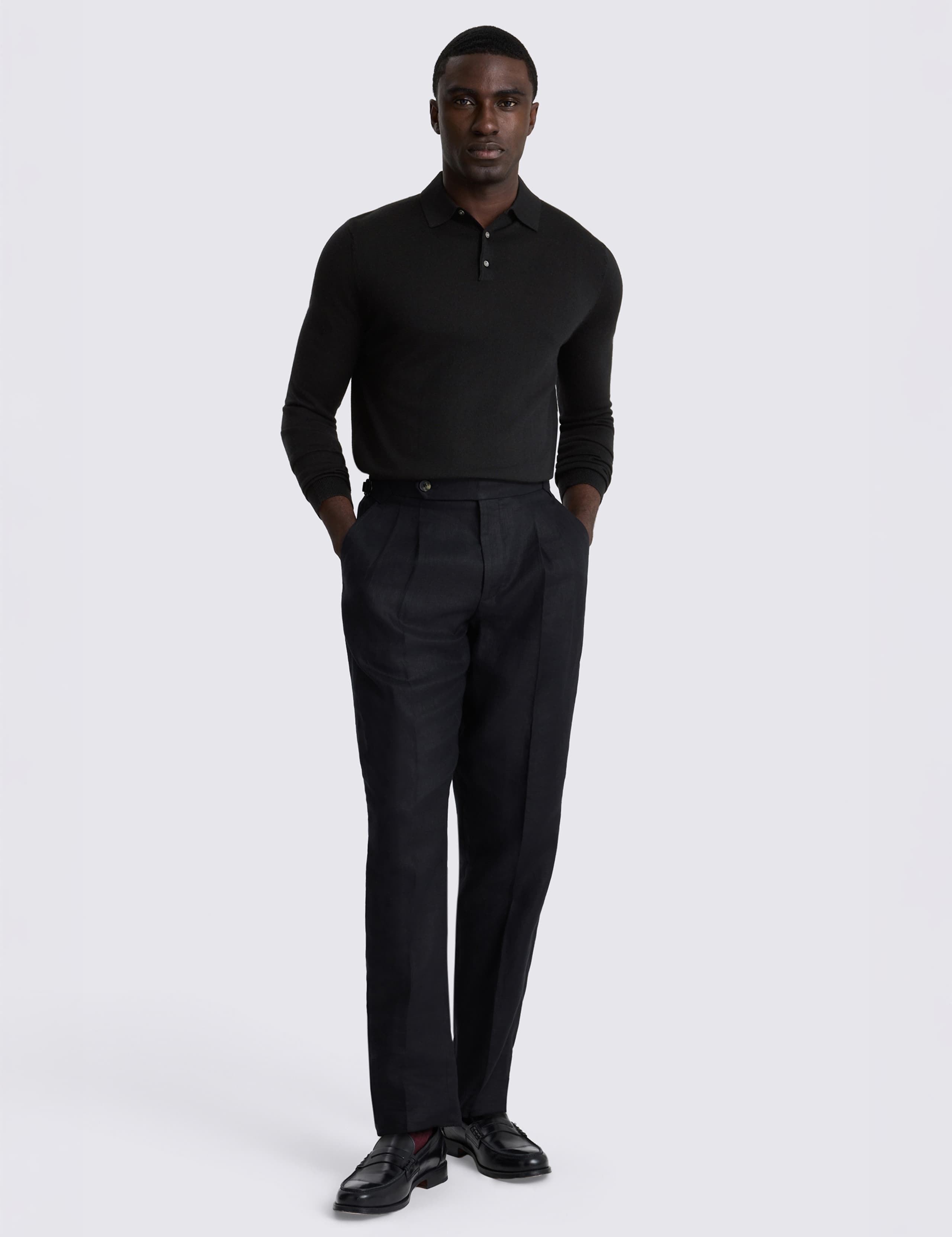 Long Sleeve Polo Shirt with Merino Wool 2 of 4