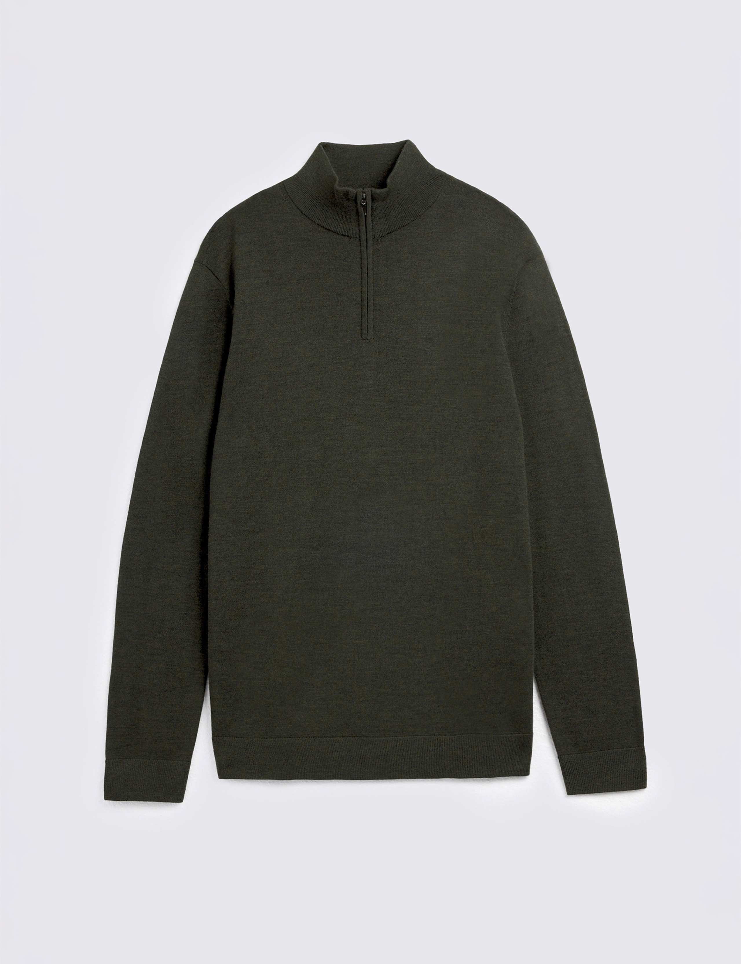 Merino Wool Rich Funnel Neck Zip Jumper 4 of 4
