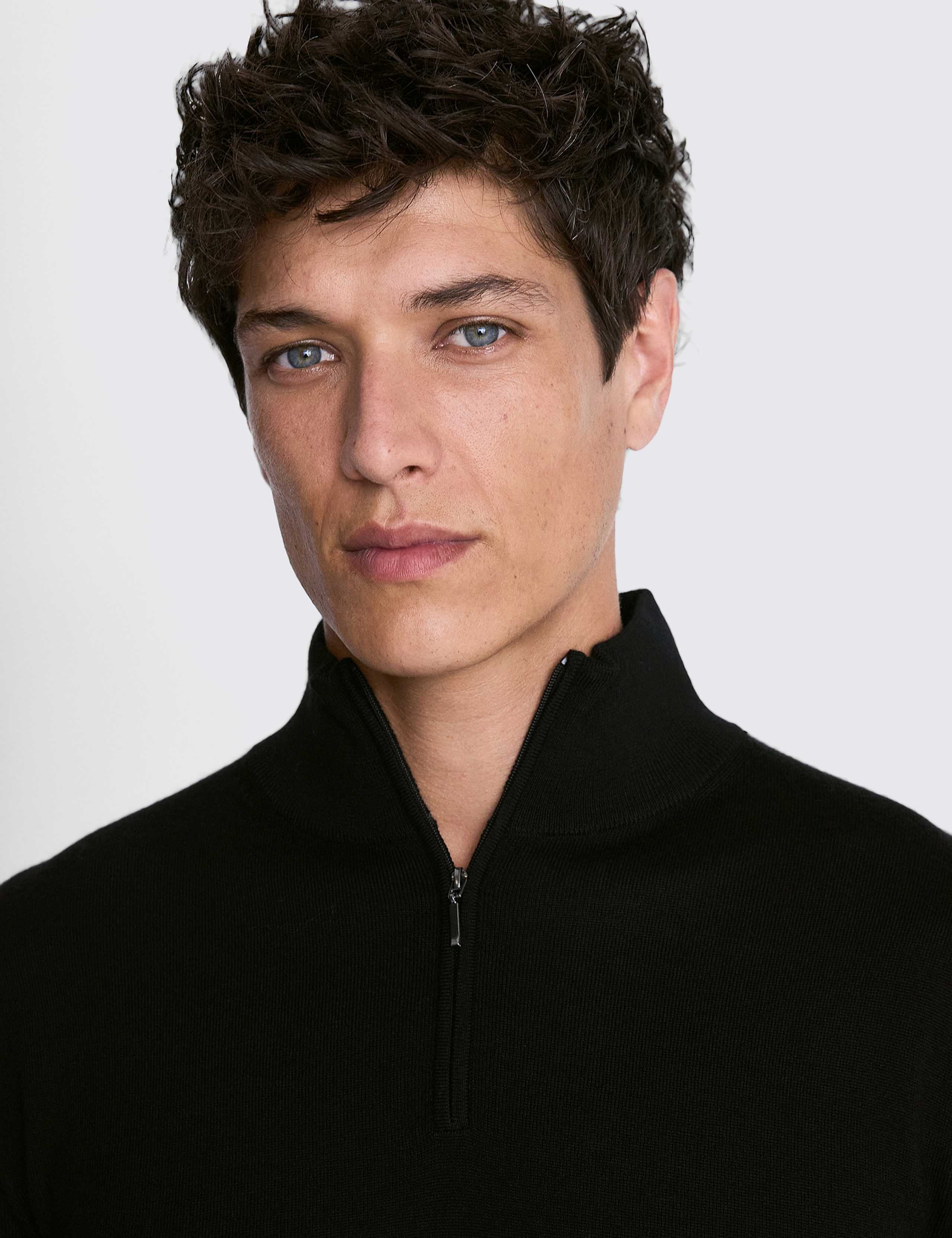 Merino Wool Rich Funnel Neck Zip Jumper 3 of 4