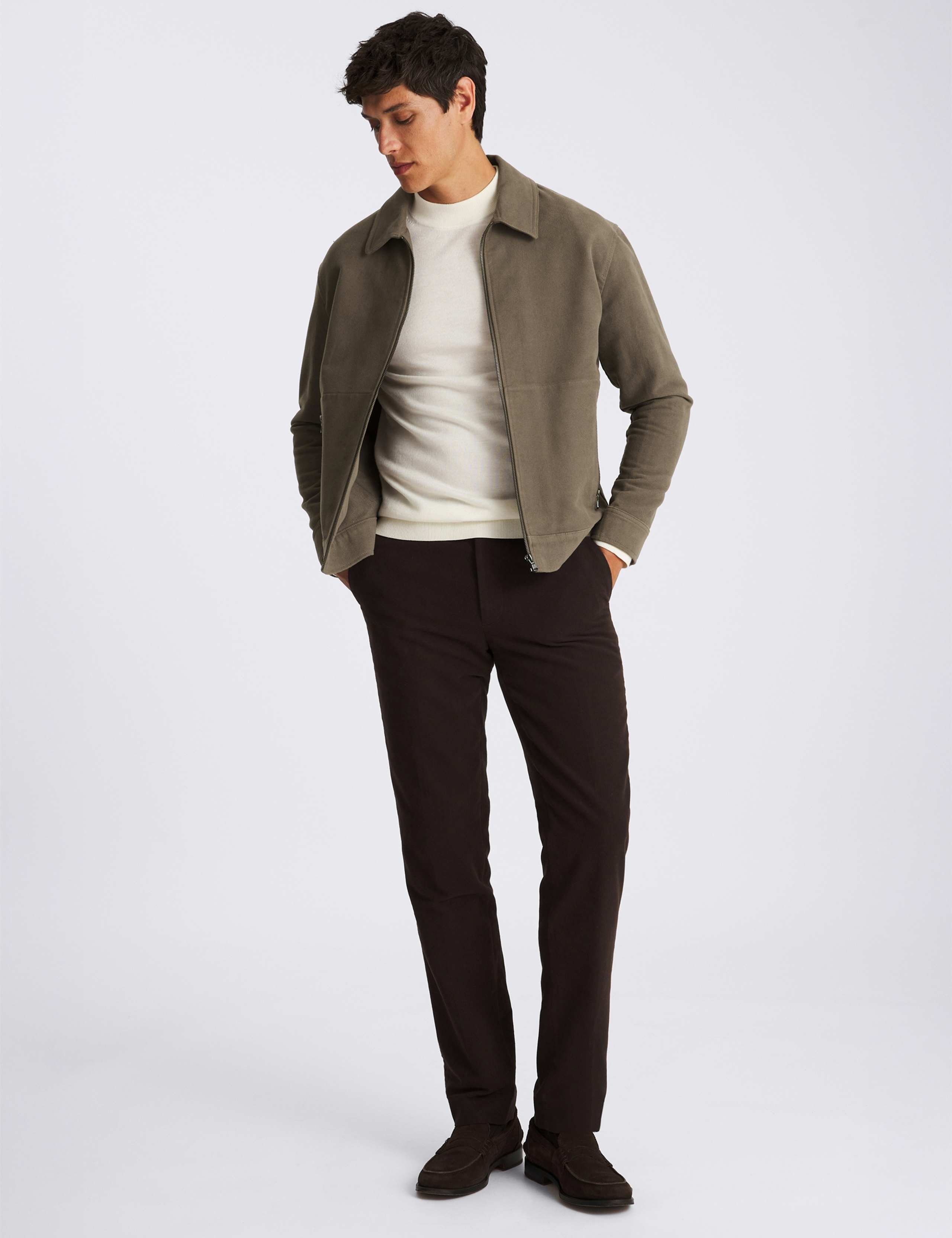 Regular Fit Cotton Zip Up Jacket 2 of 5