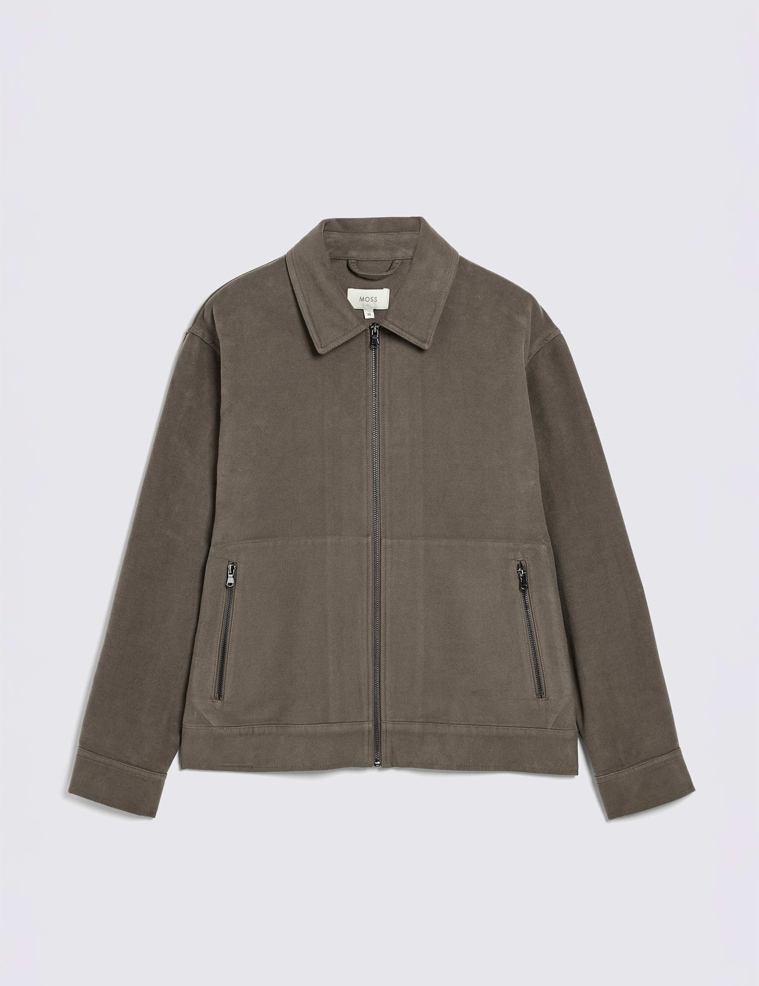 Regular Fit Cotton Zip Up Jacket 5 of 5
