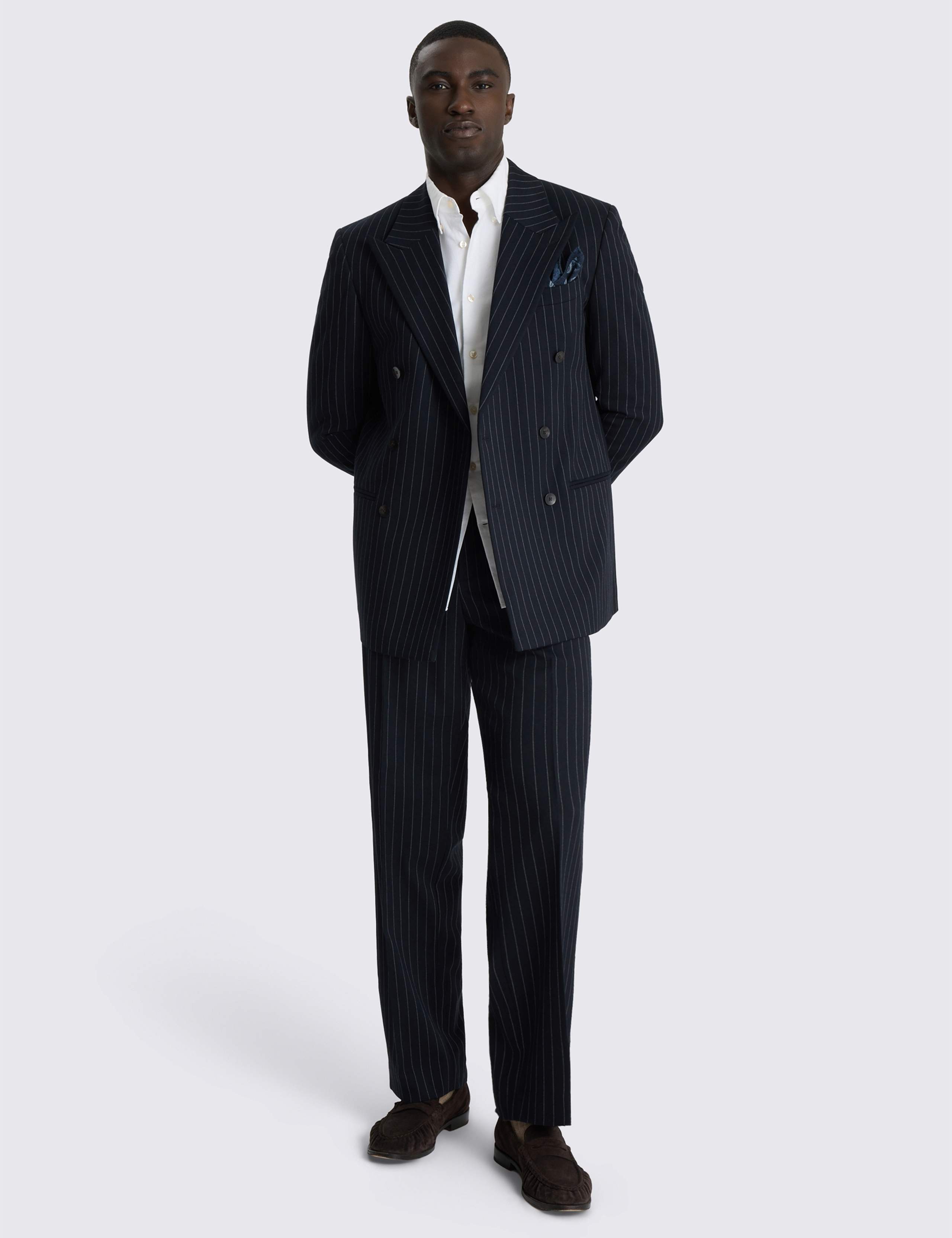 Relaxed Fit Striped Suit Jacket 2 of 5
