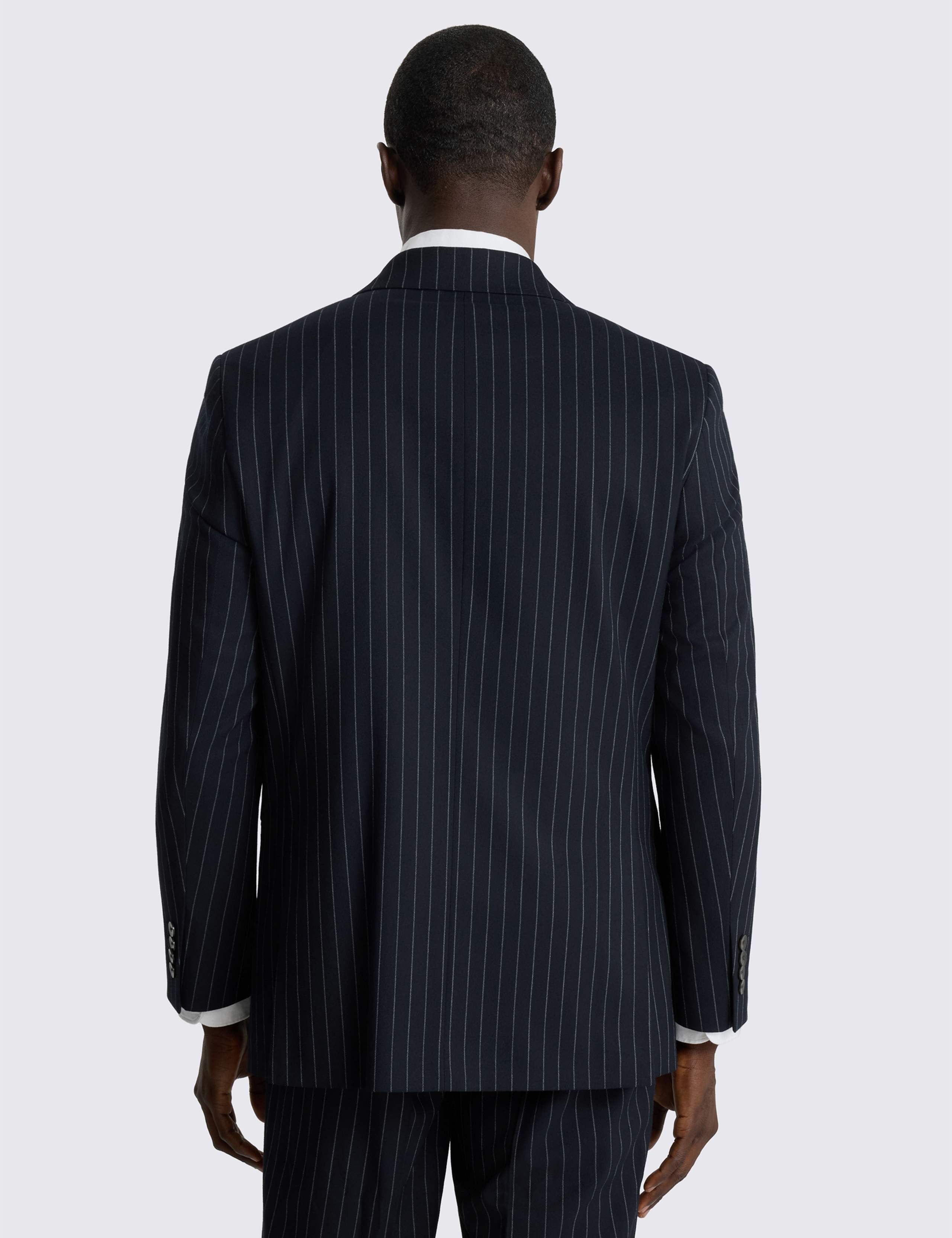 Relaxed Fit Striped Suit Jacket 3 of 5