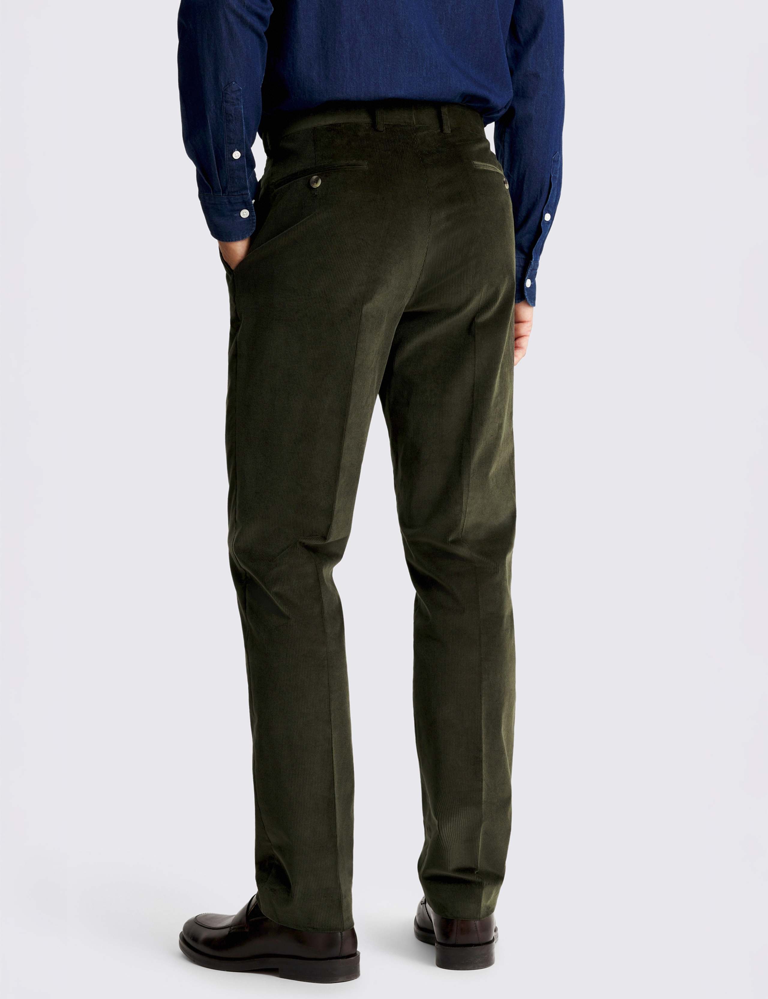 Tailored Fit Cotton Rich Corduroy Trousers 2 of 3