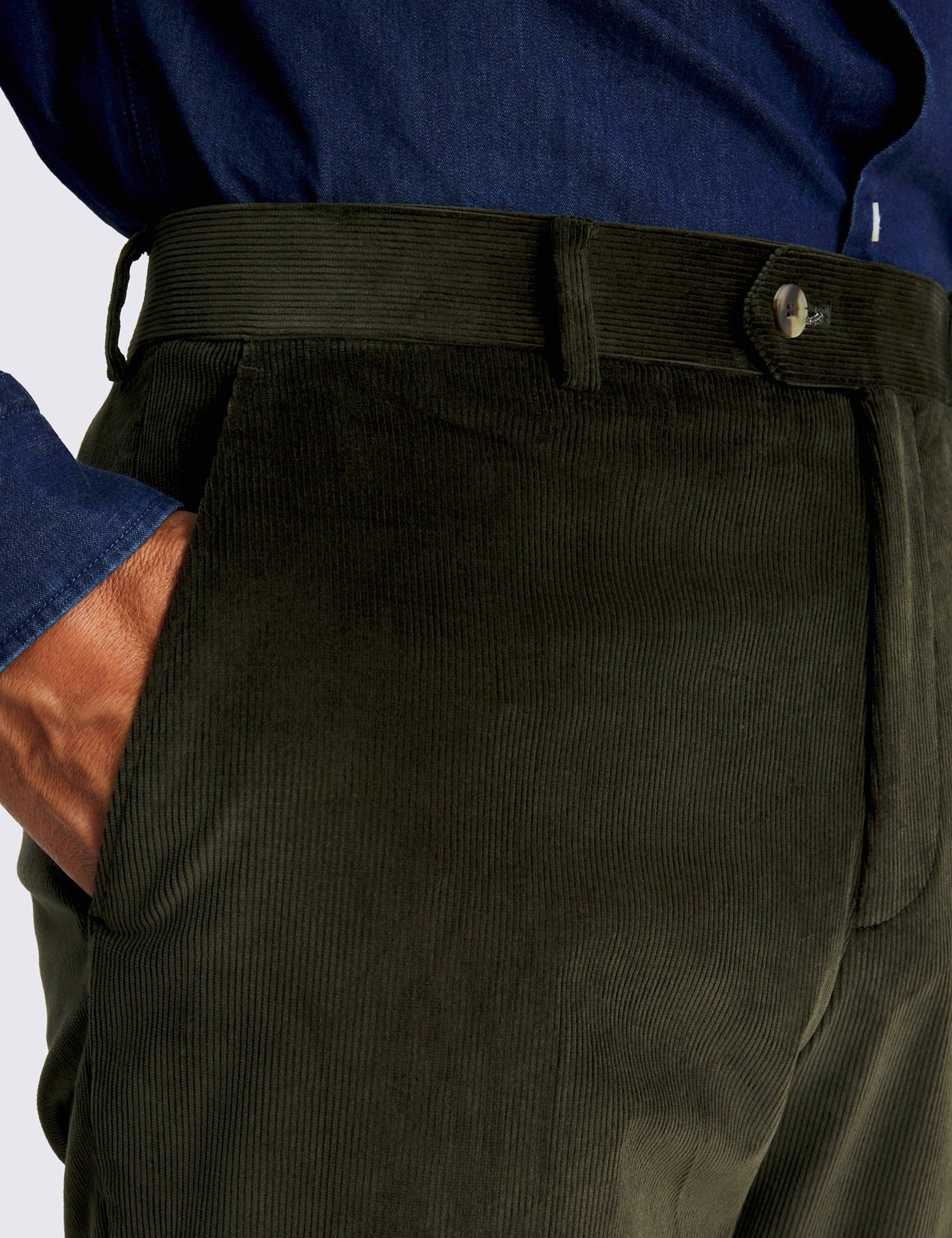 Tailored Fit Cotton Rich Corduroy Trousers 3 of 3