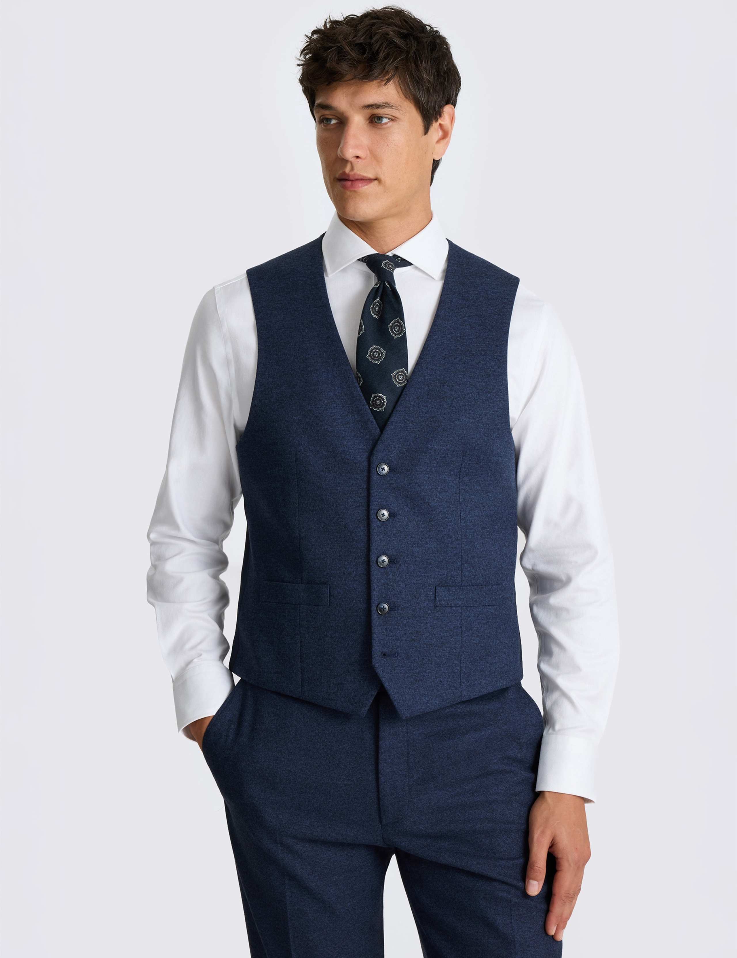 Tailored Fit Flannel Waistcoat 1 of 3