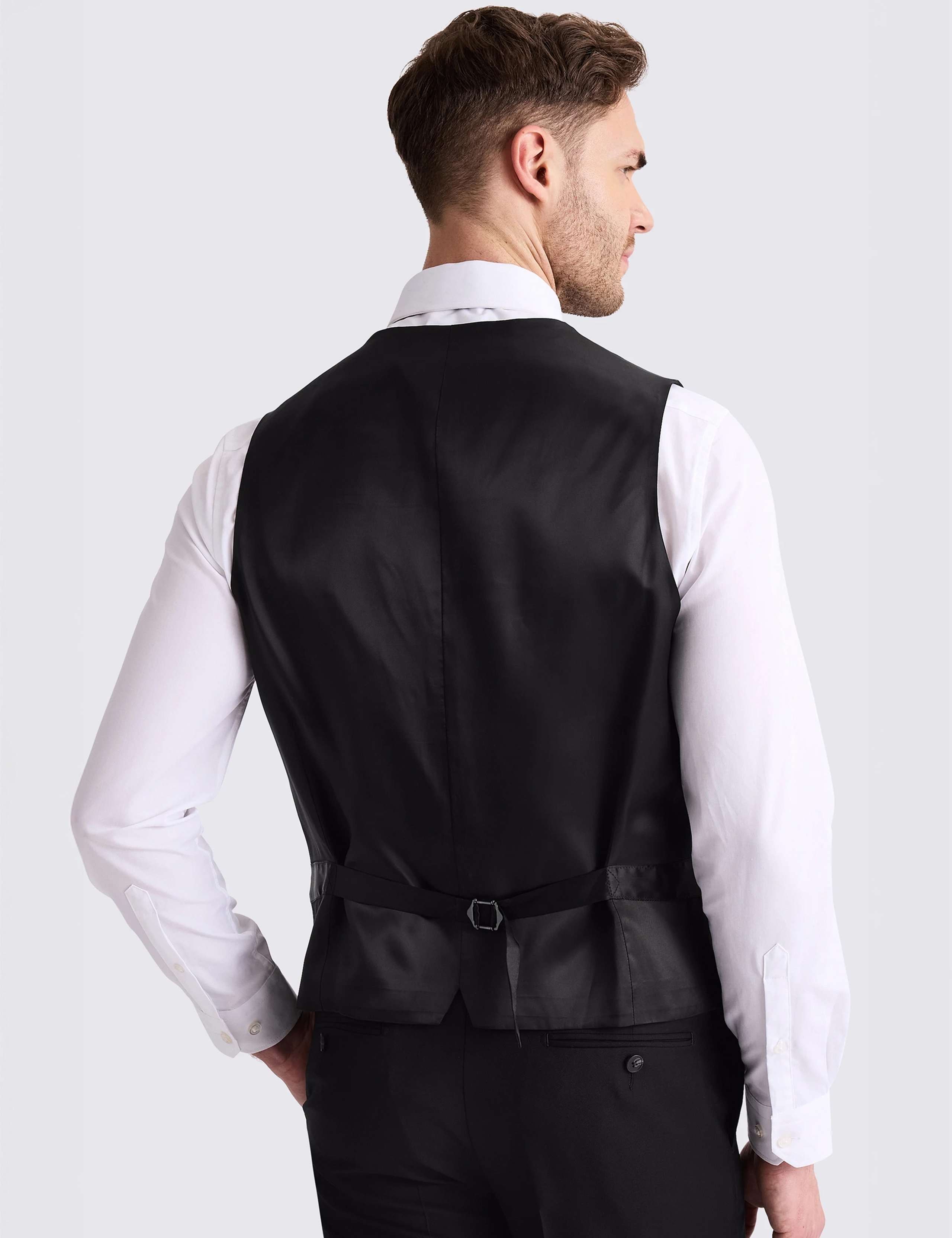 Tailored Fit Twill Waistcoat with Wool 2 of 3
