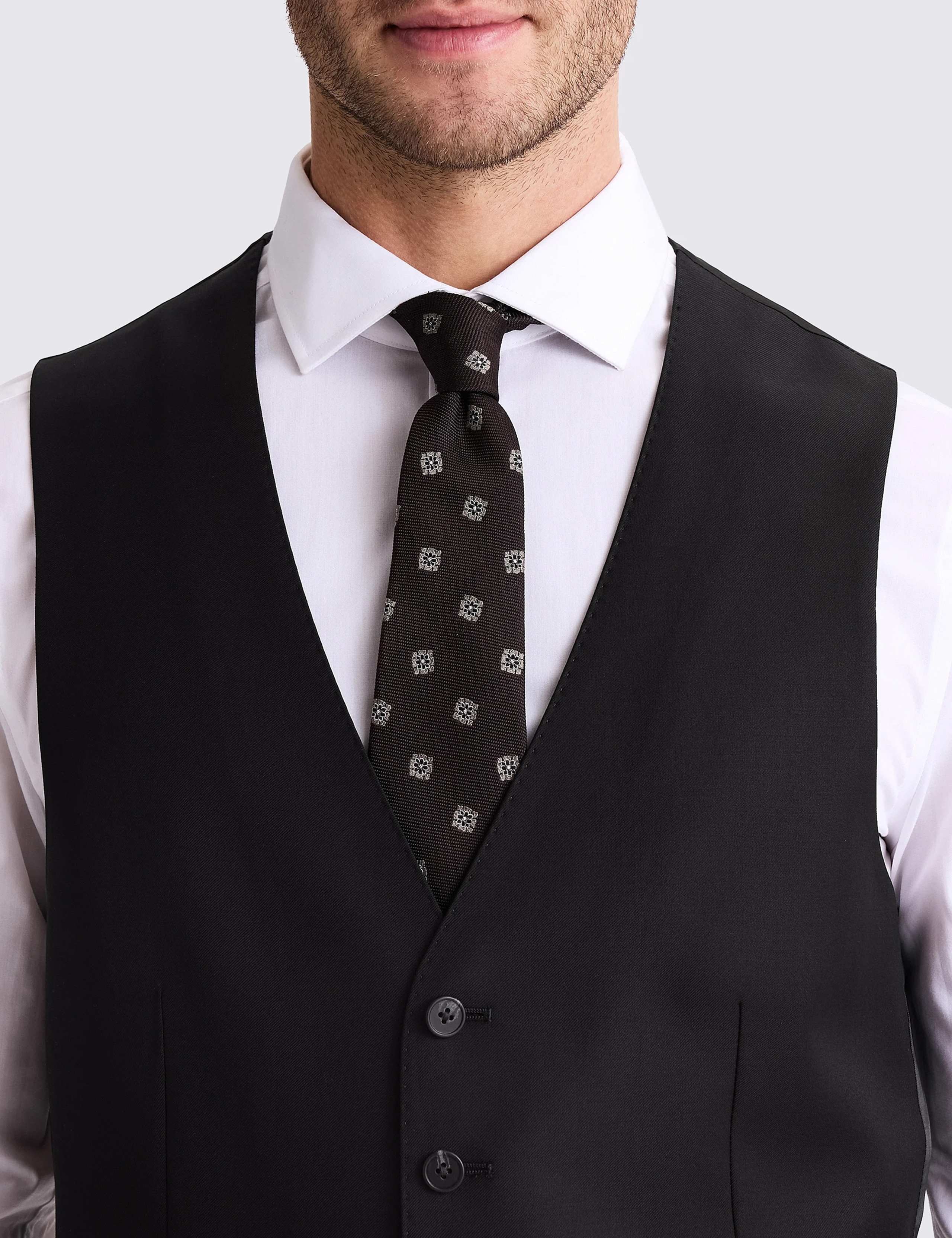Tailored Fit Twill Waistcoat with Wool 3 of 3