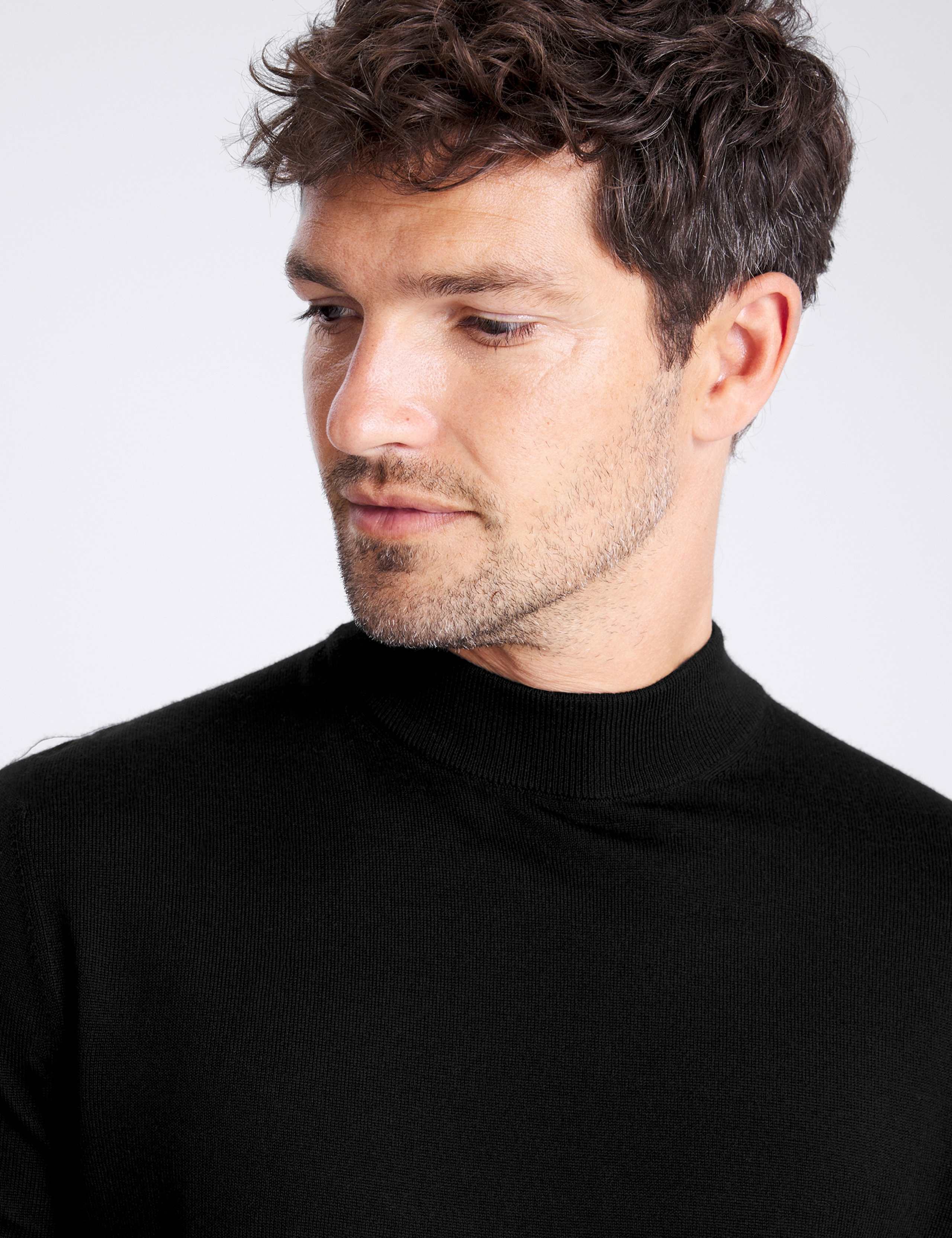 Merino Wool Rich Mock Neck Jumper 3 of 4