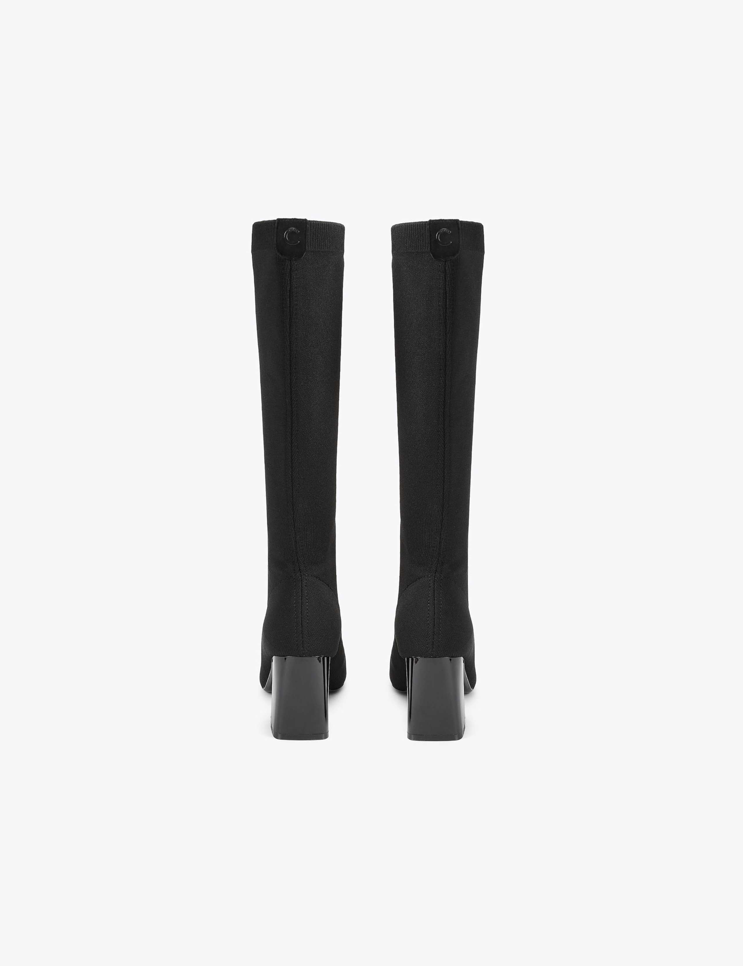 Block Heel Pull On Knee High Boots 3 of 4