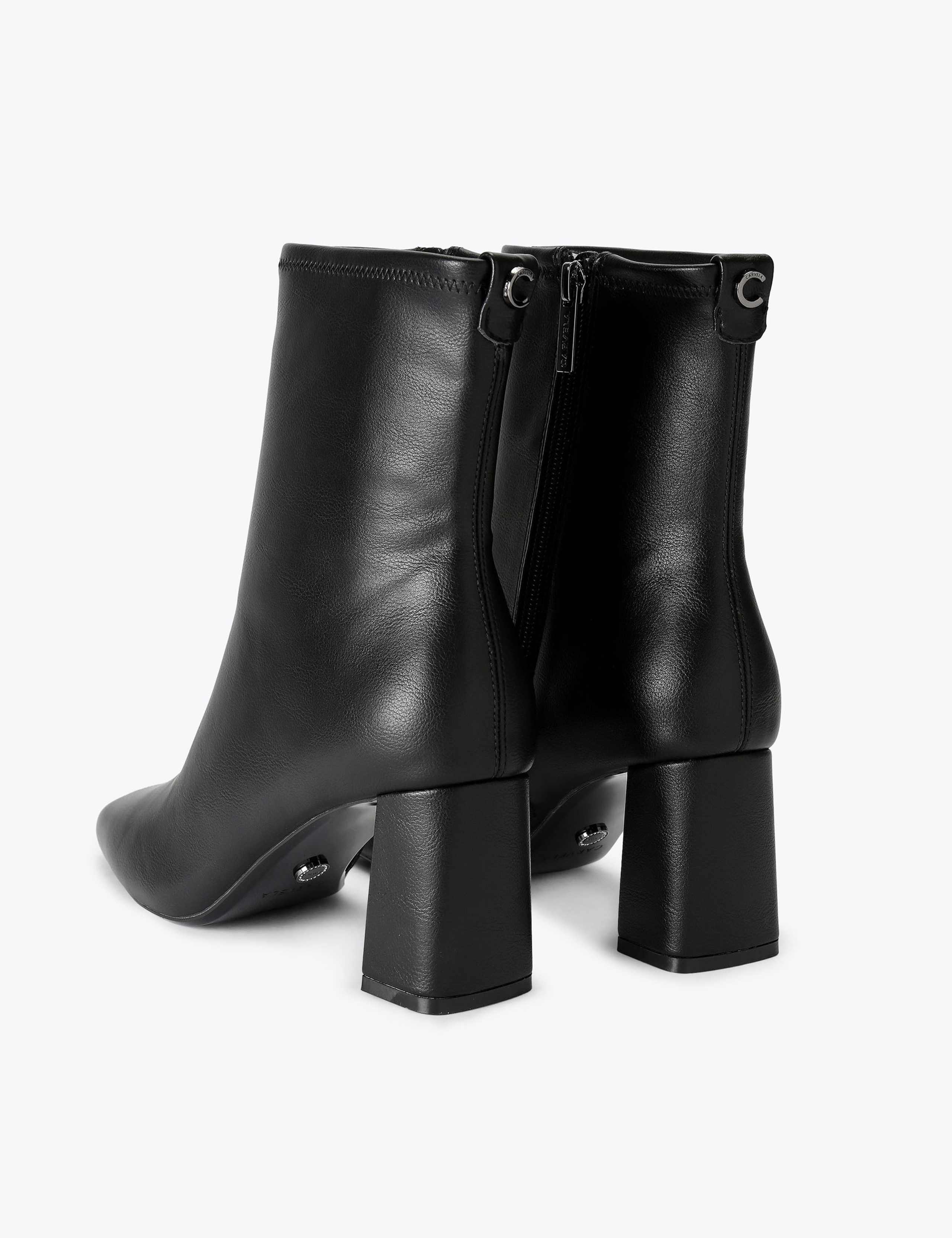 Patent Block Heel Square Toe Ankle Boots 3 of 5
