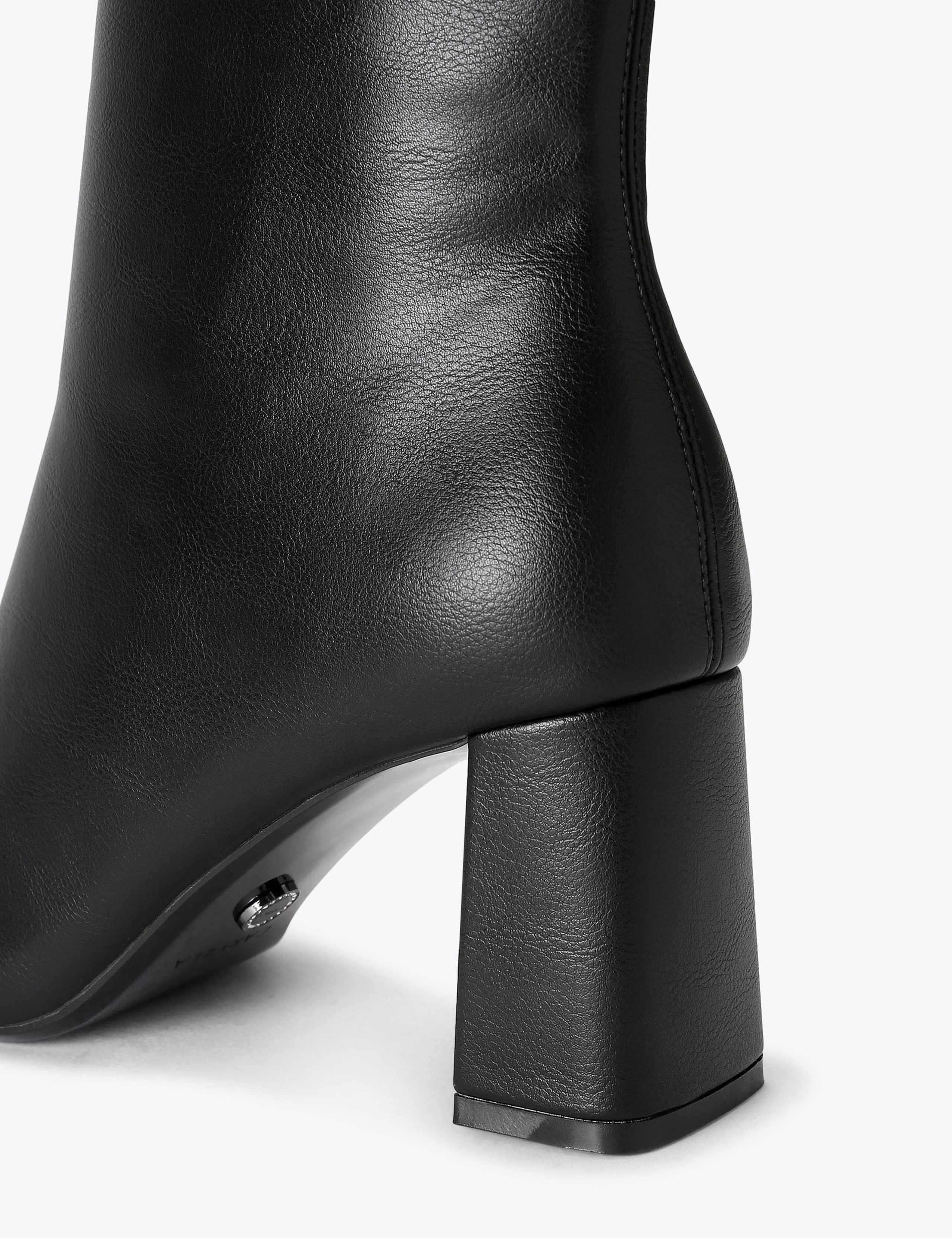 Patent Block Heel Square Toe Ankle Boots 4 of 5