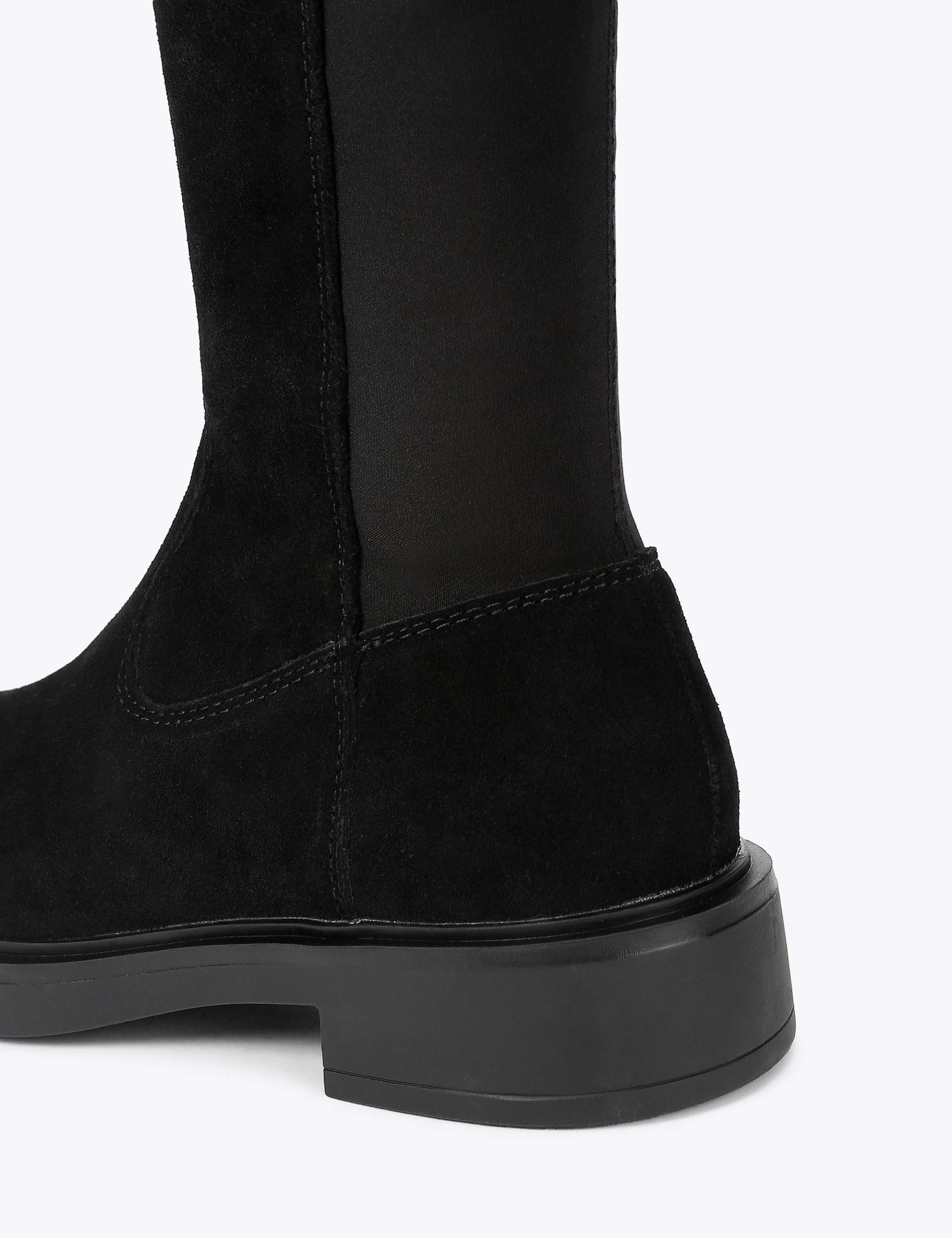 Regular Fit Suede Zip Up Knee High Boots 4 of 4