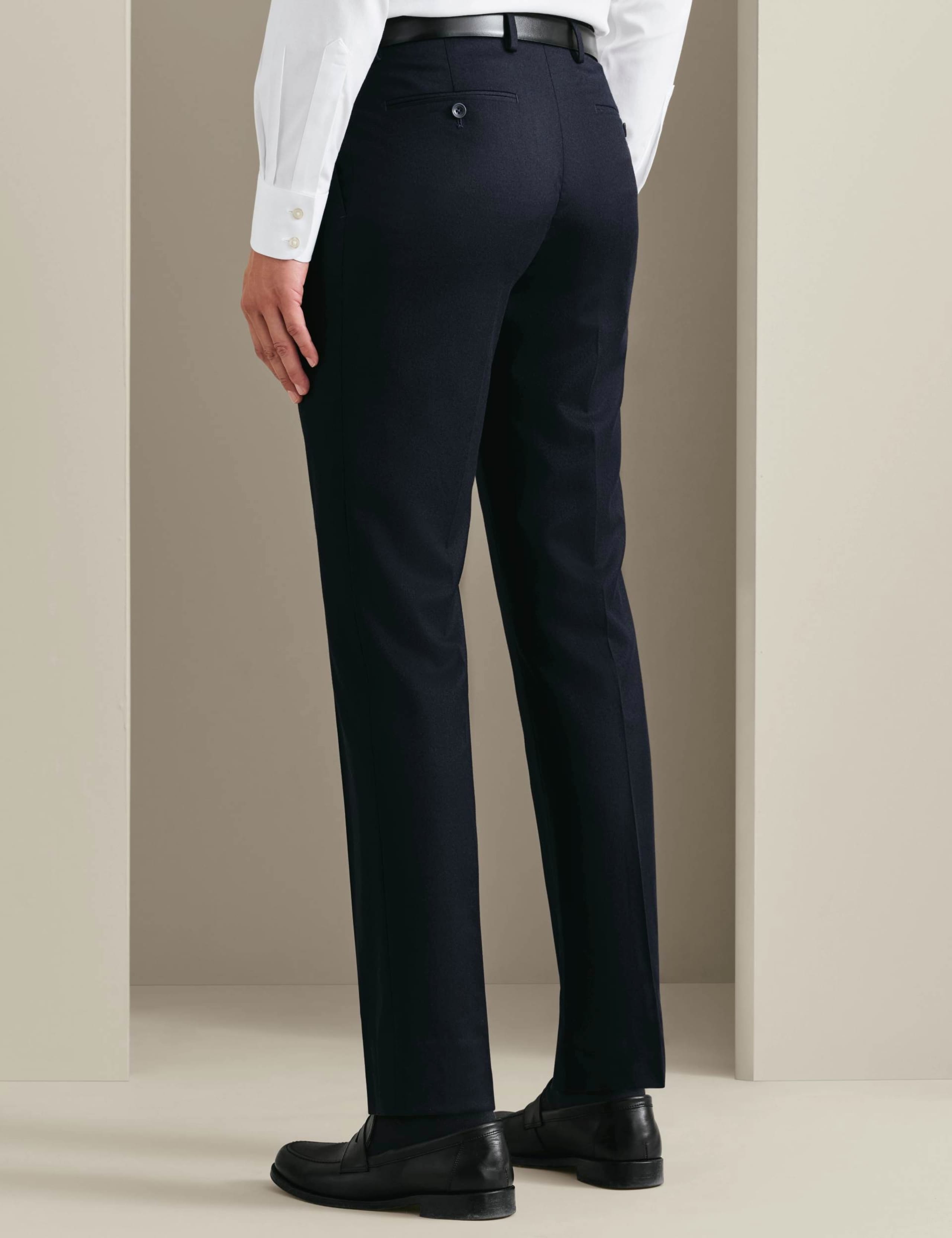 Slim Fit Wool Rich Flannel Trousers 3 of 5