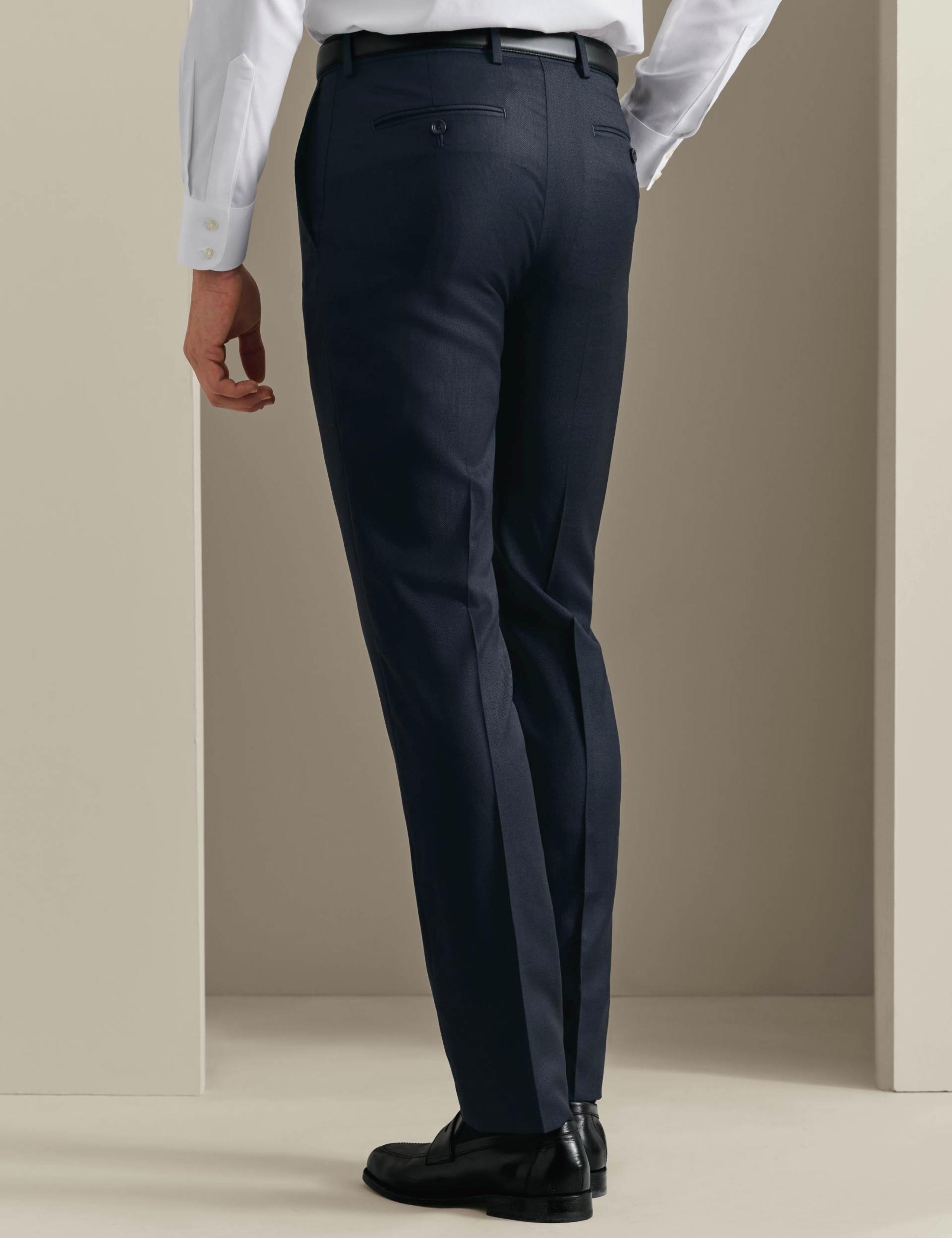 Slim Fit Pure Wool Flat Front Trousers 3 of 5