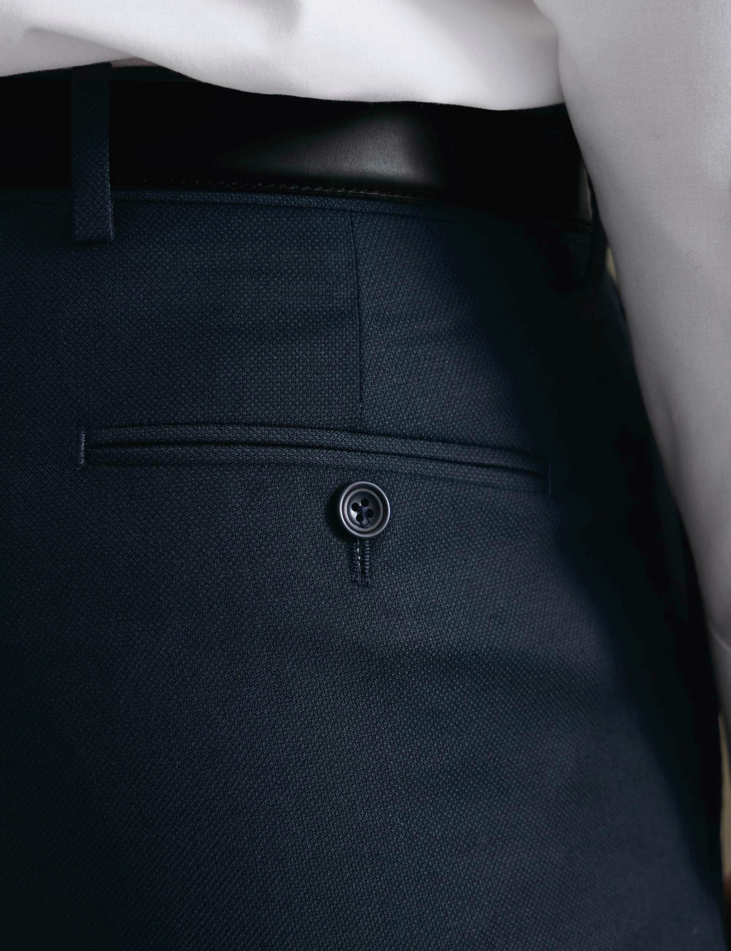 Slim Fit Pure Wool Flat Front Trousers 4 of 5