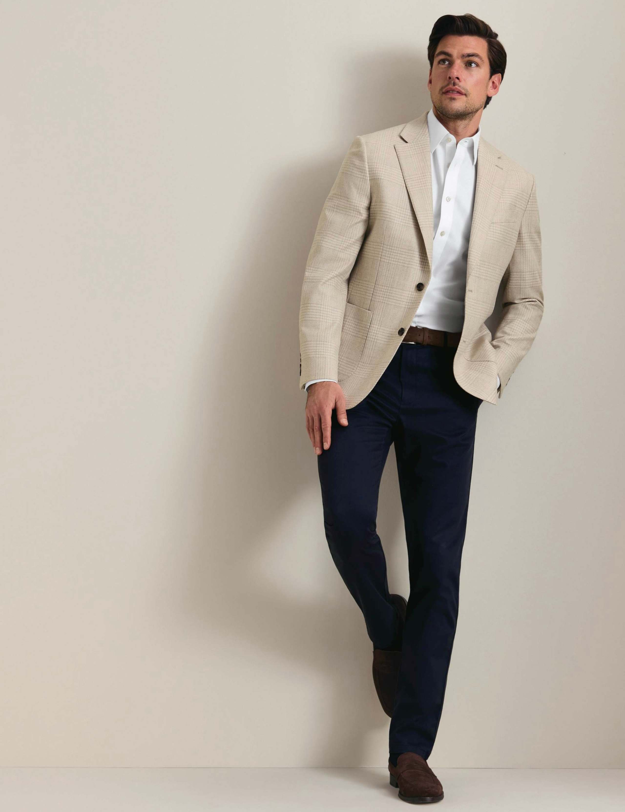 Slim Fit Wool Rich Check Blazer 2 of 7