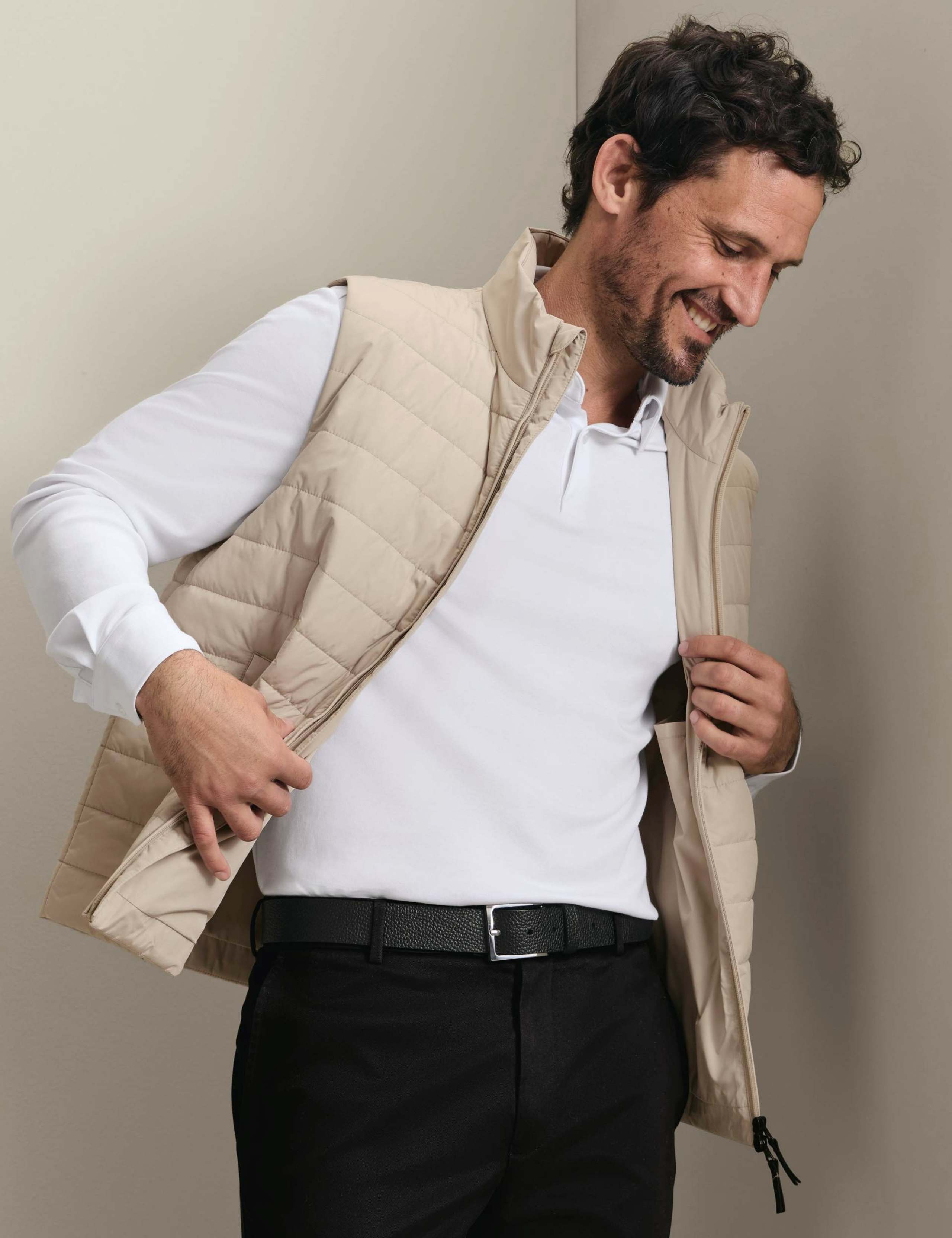 Regular Fit Textured Collared Neck Gilet 2 of 5