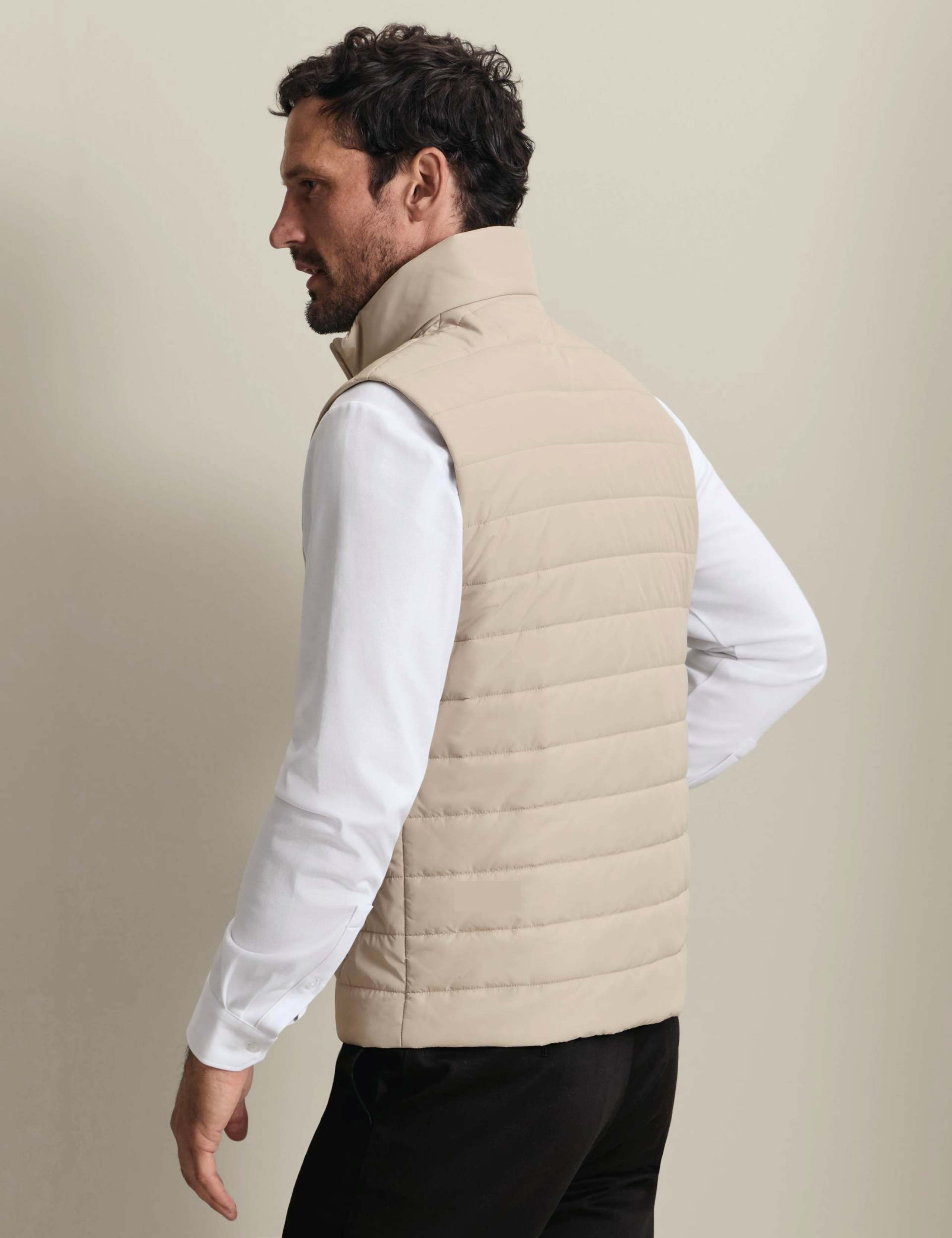 Regular Fit Textured Collared Neck Gilet 3 of 5