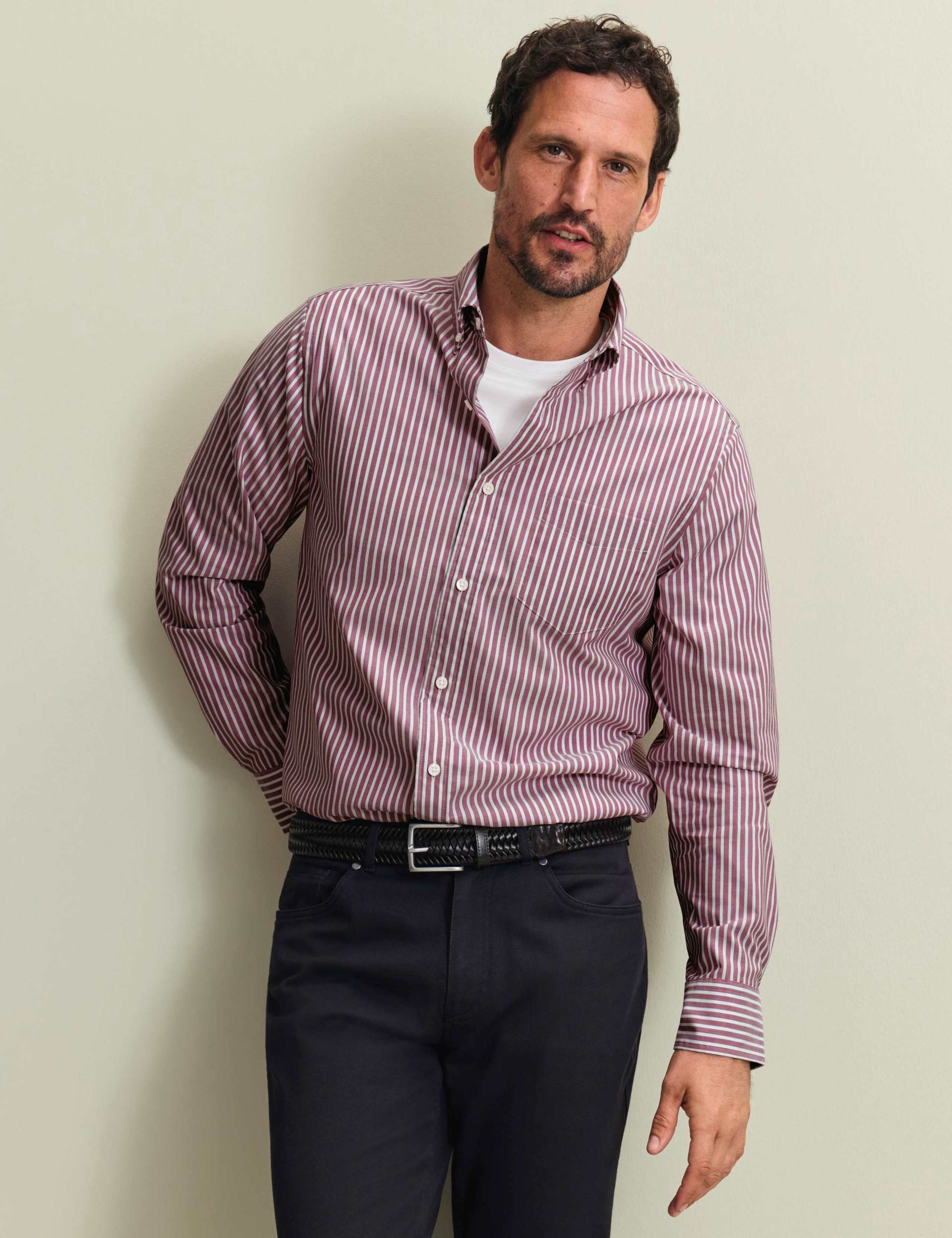 Regular Fit Pure Cotton Striped Oxford Shirt 2 of 6