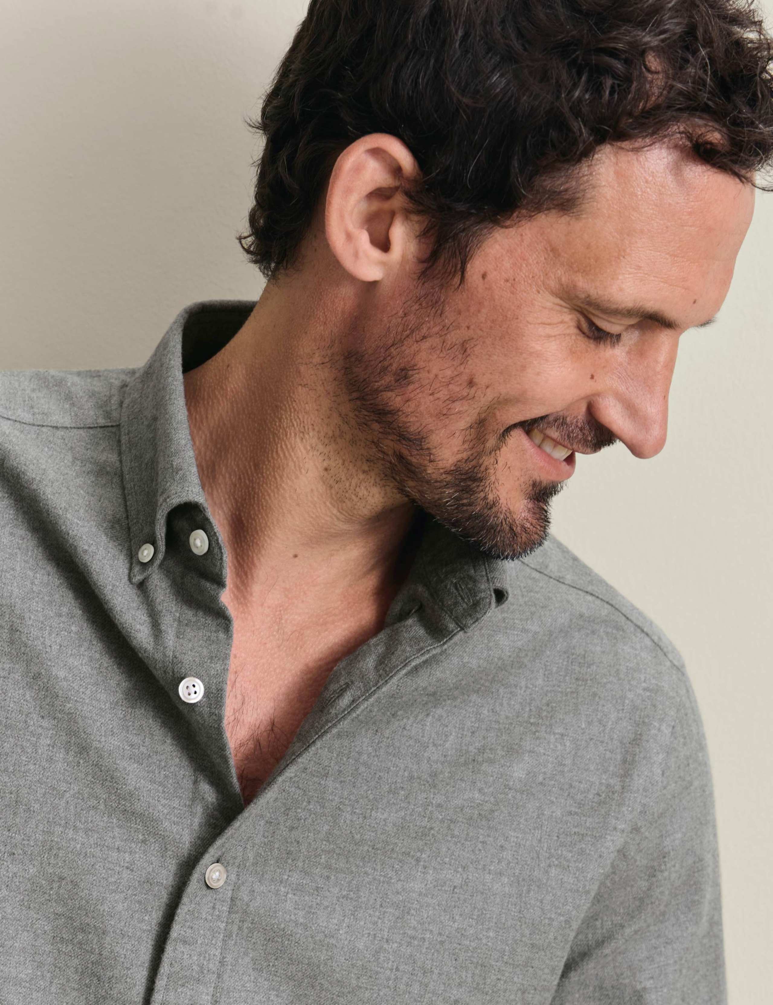 Long Sleeve Brushed Cotton Flannel Shirt 3 of 6