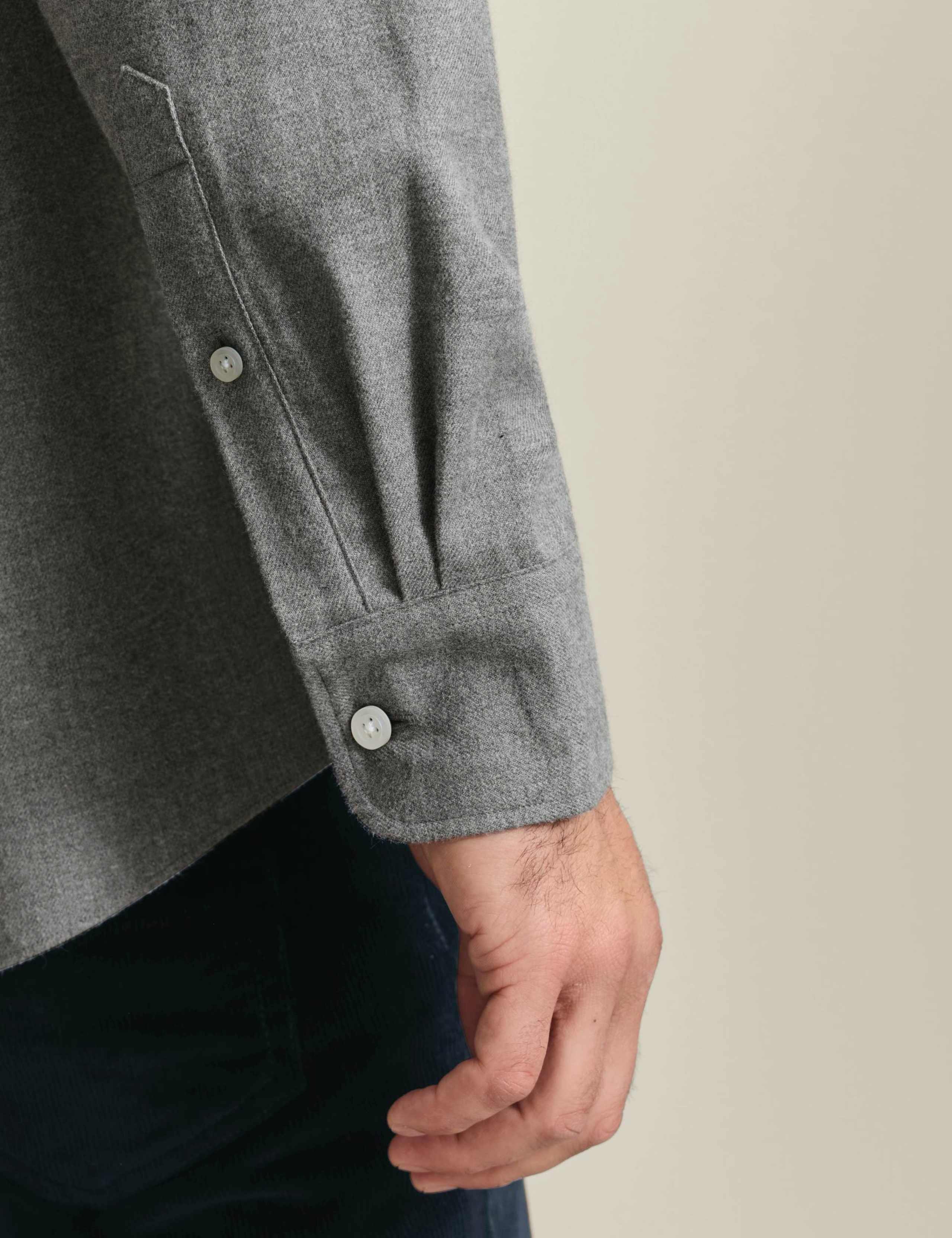 Long Sleeve Brushed Cotton Flannel Shirt 4 of 6