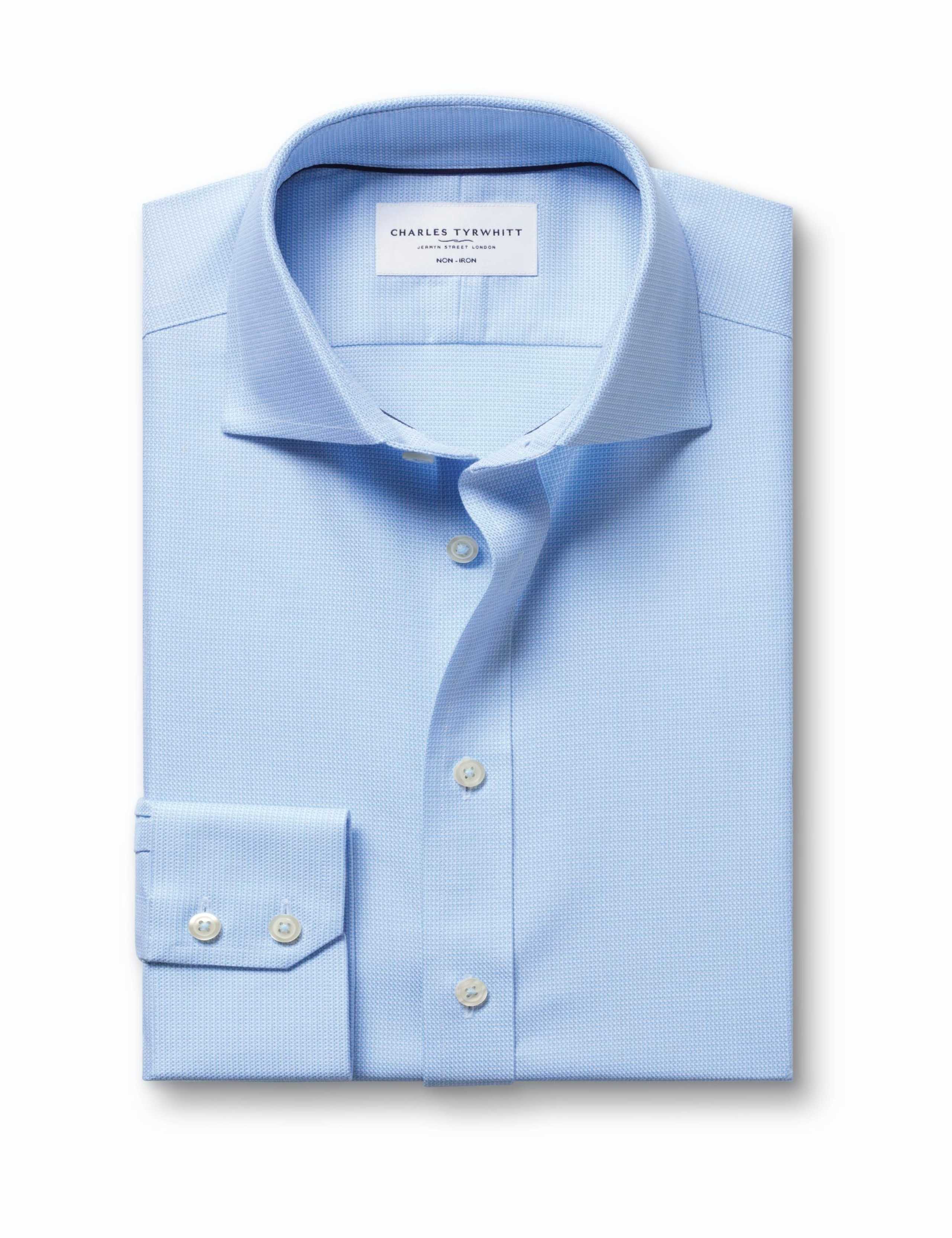 Non Iron Regular Fit Pure Cotton Textured Shirt 8 of 8
