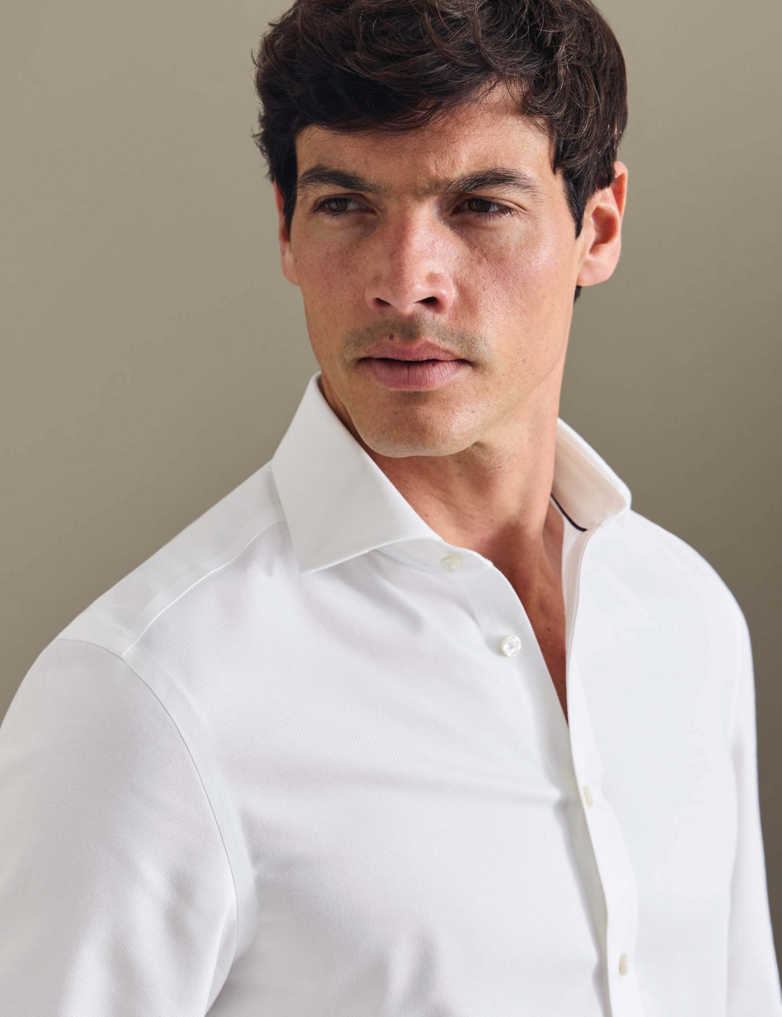 Regular Fit Non Iron Pure Cotton Textured Shirt 3 of 8