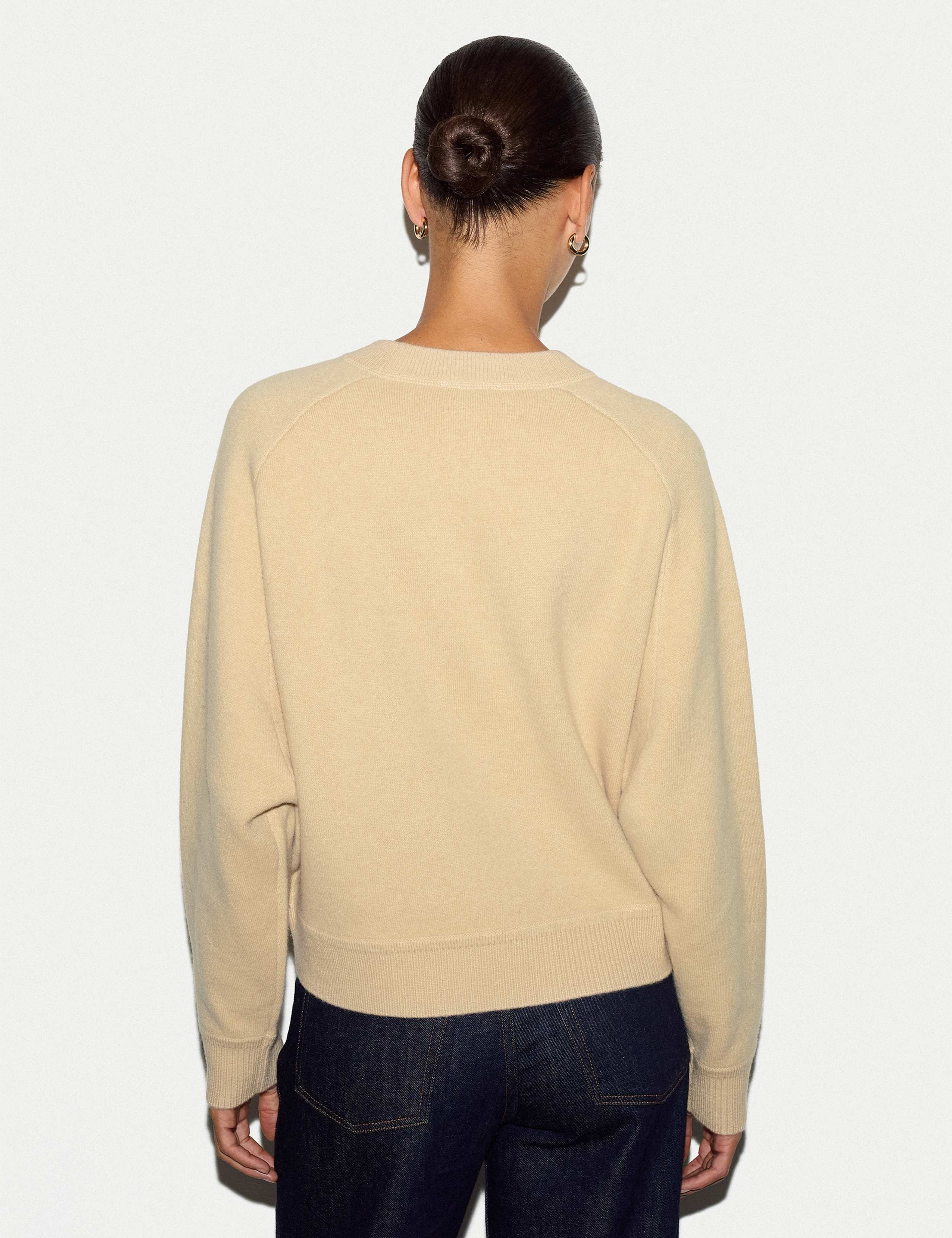 Wool Rich Round Neck Sweatshirt with Cashmere 5 of 5