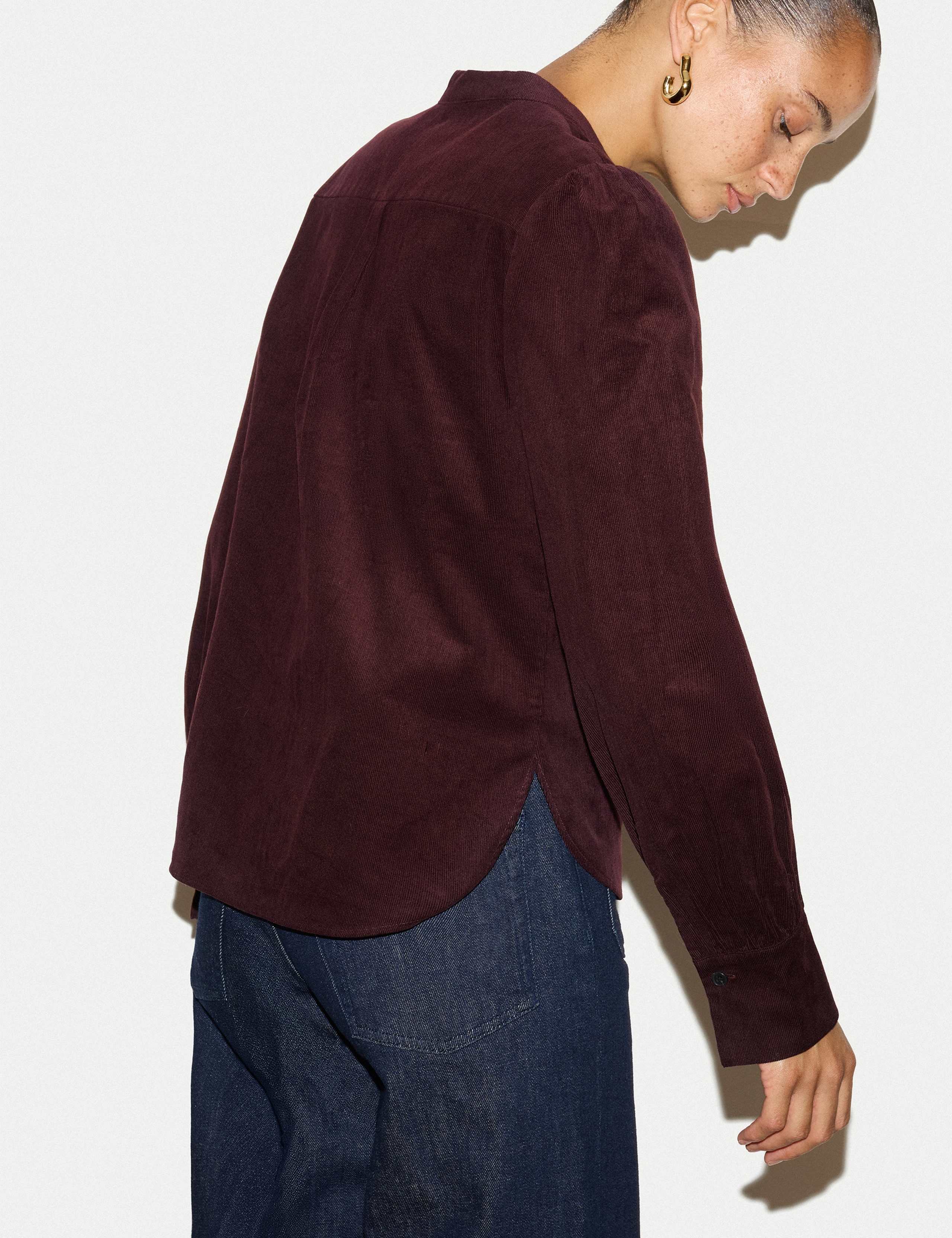 Cord Collared Blouson Sleeve Shirt 4 of 5