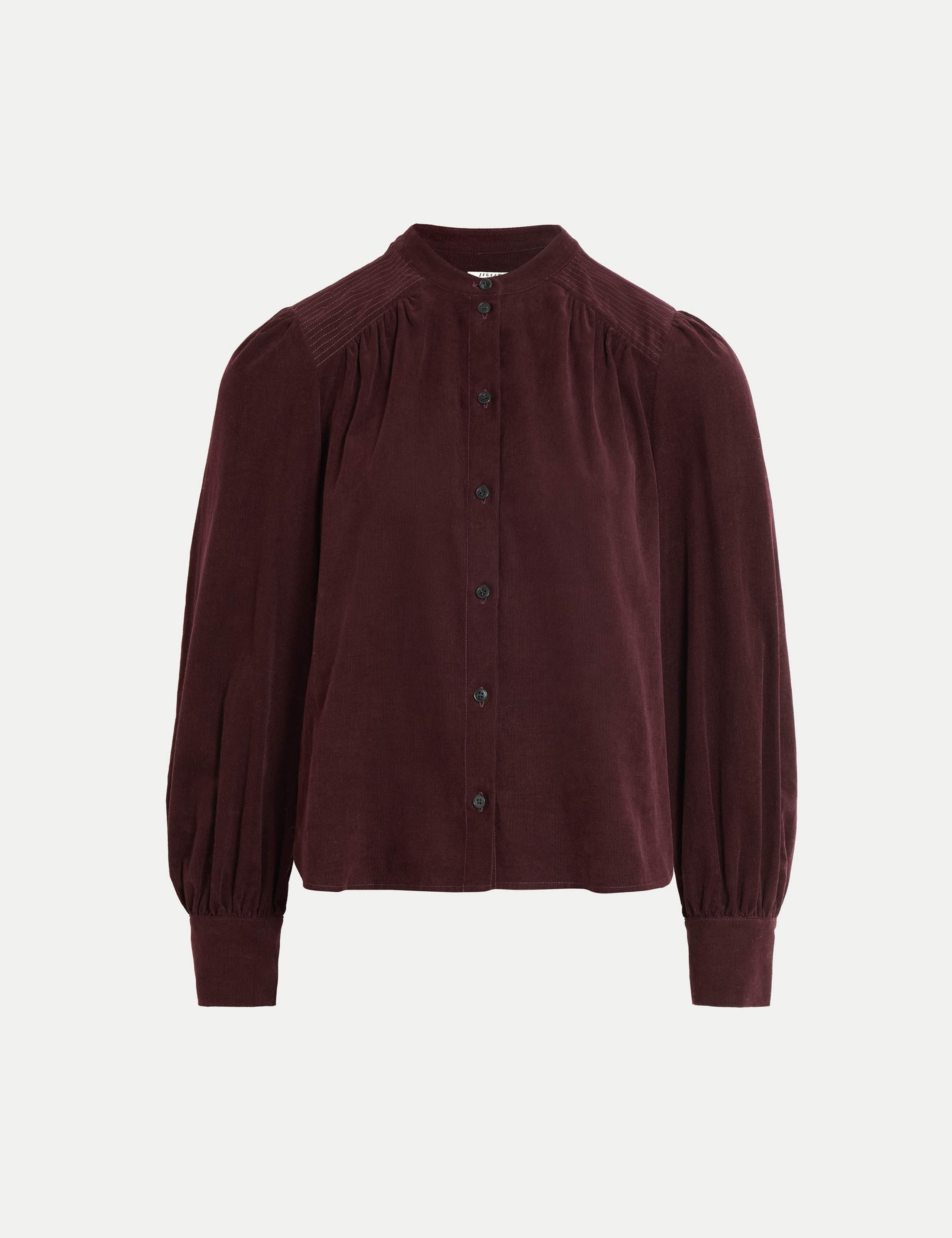 Cord Collared Blouson Sleeve Shirt 2 of 5