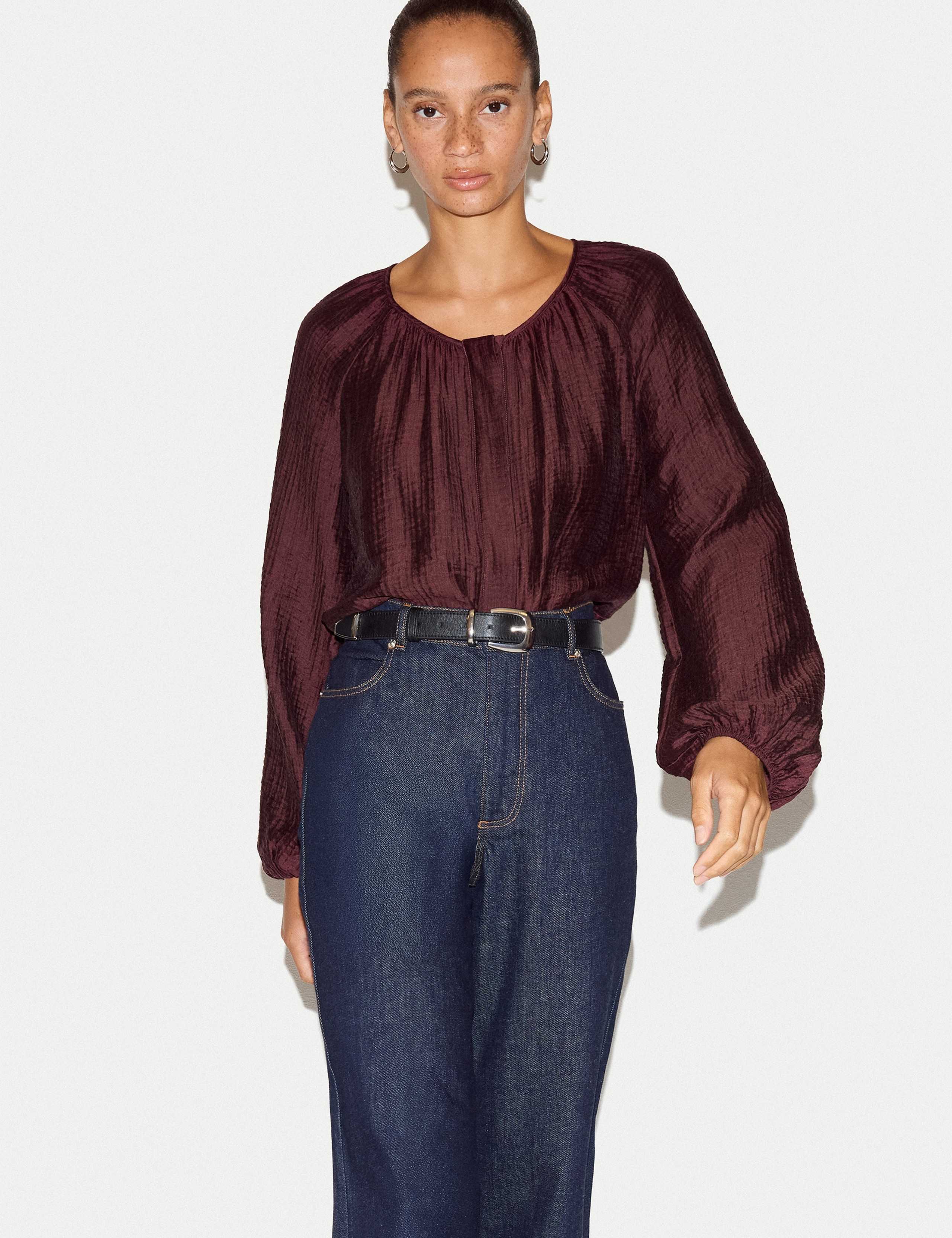 Textured Round Neck Regular Fit Top 5 of 6
