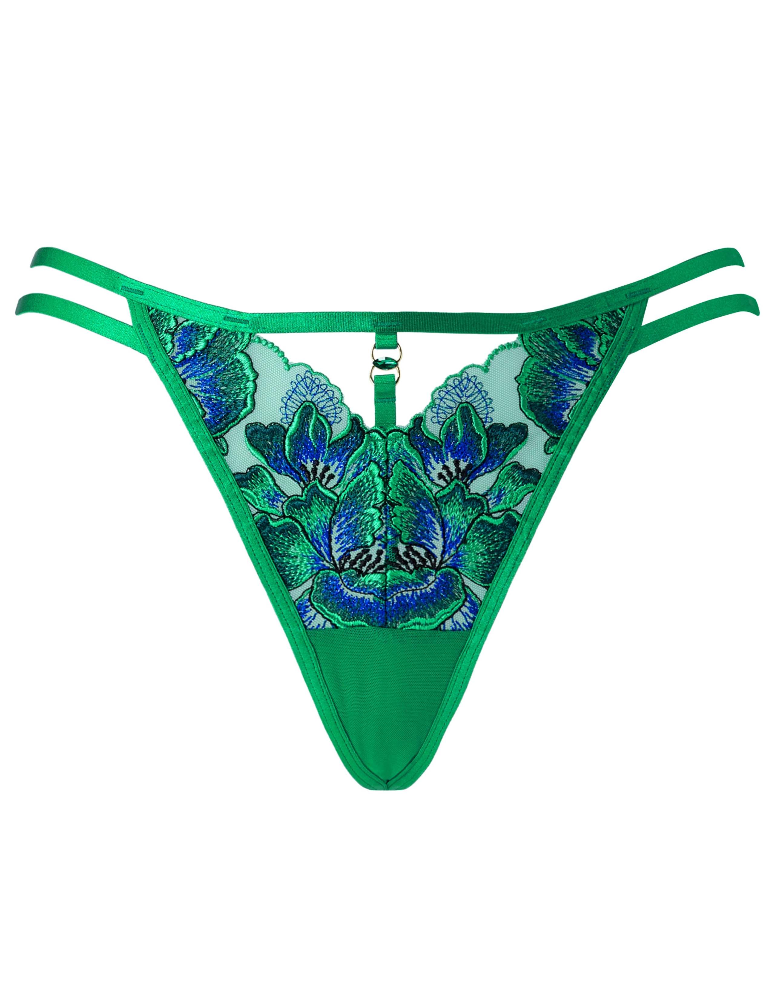 Embroidered Low Rise Thong 2 of 4