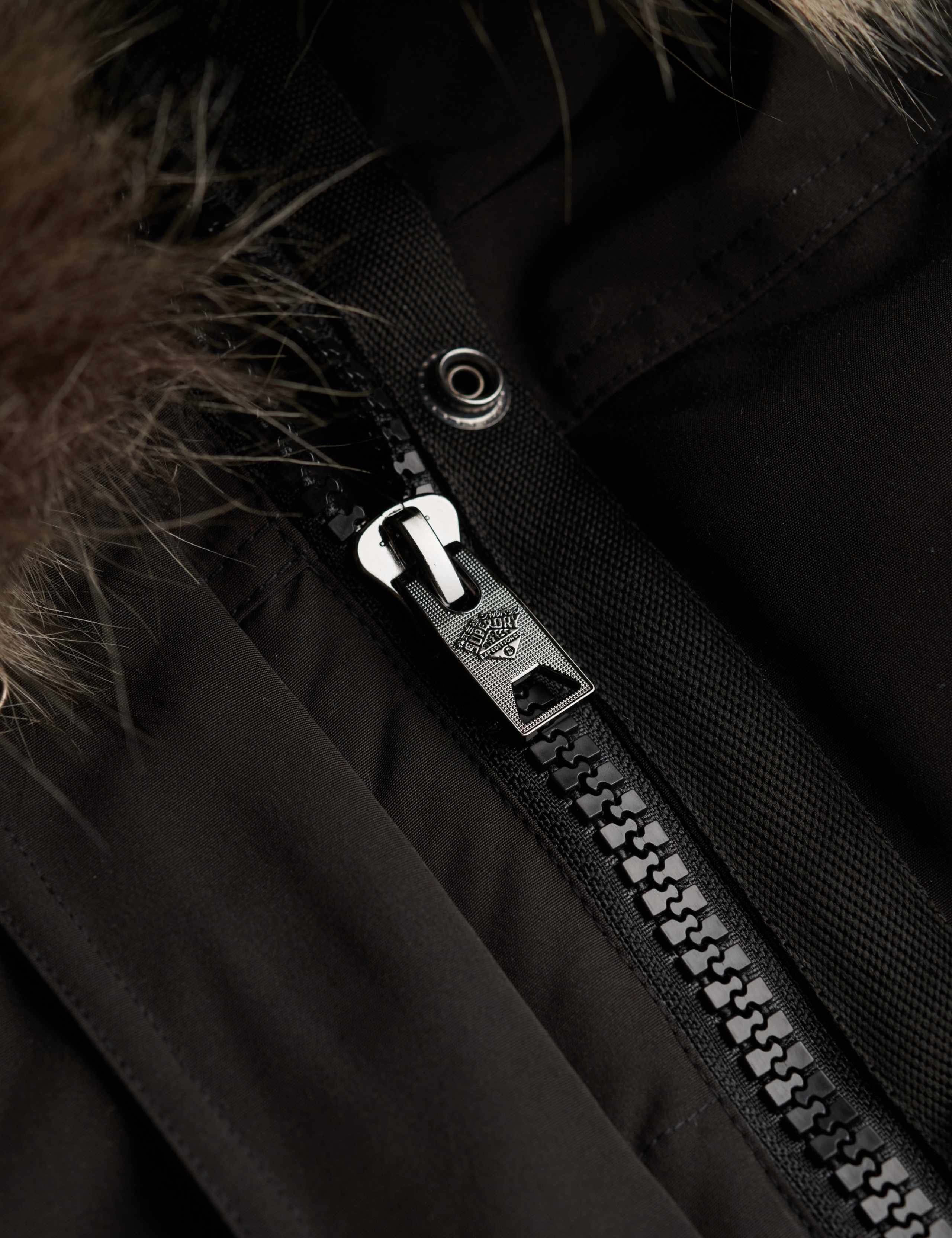 Padded Hooded Faux Fur Trim Bomber Jacket 7 of 7