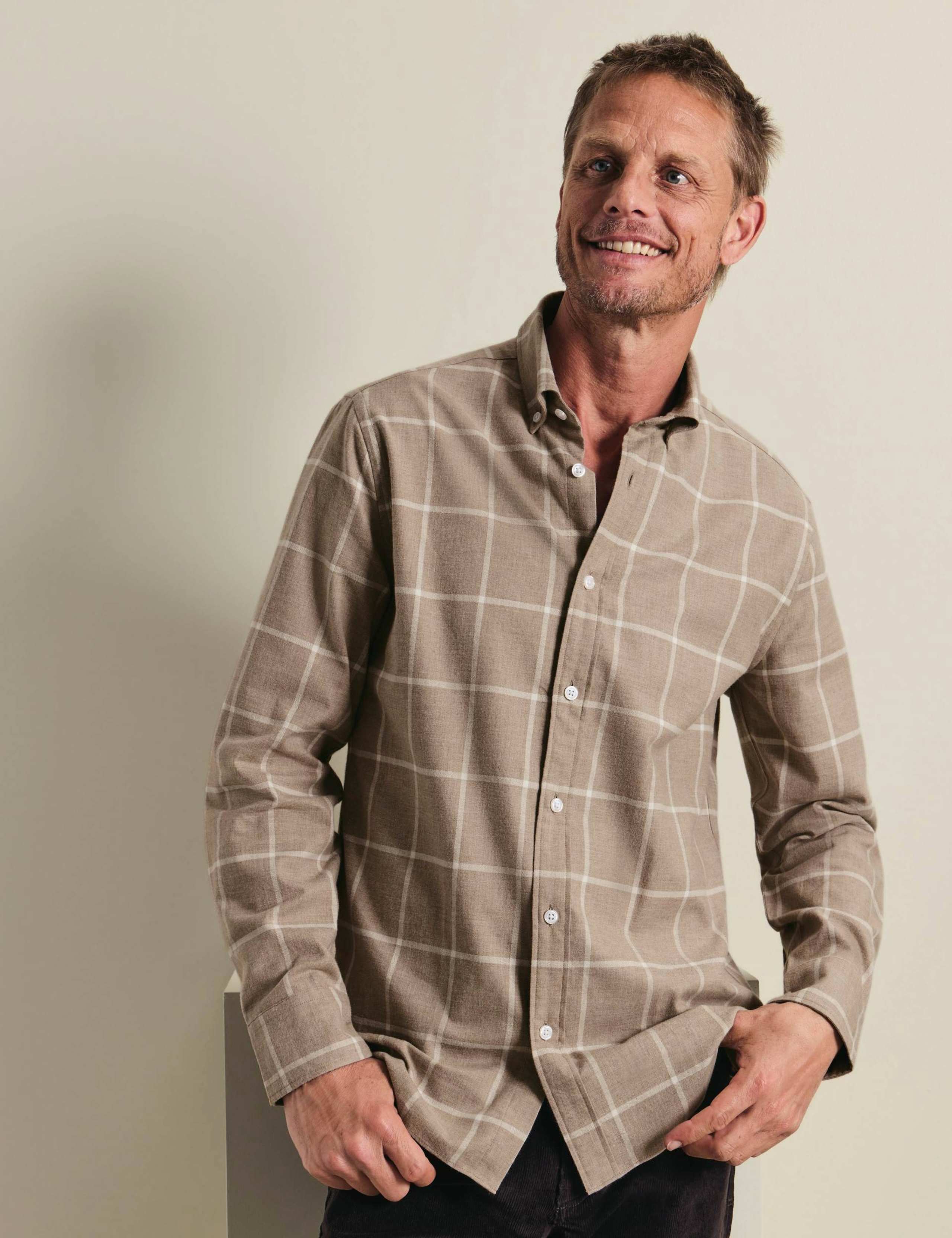 Regular Fit Brushed Cotton Check Flannel Shirt 2 of 6