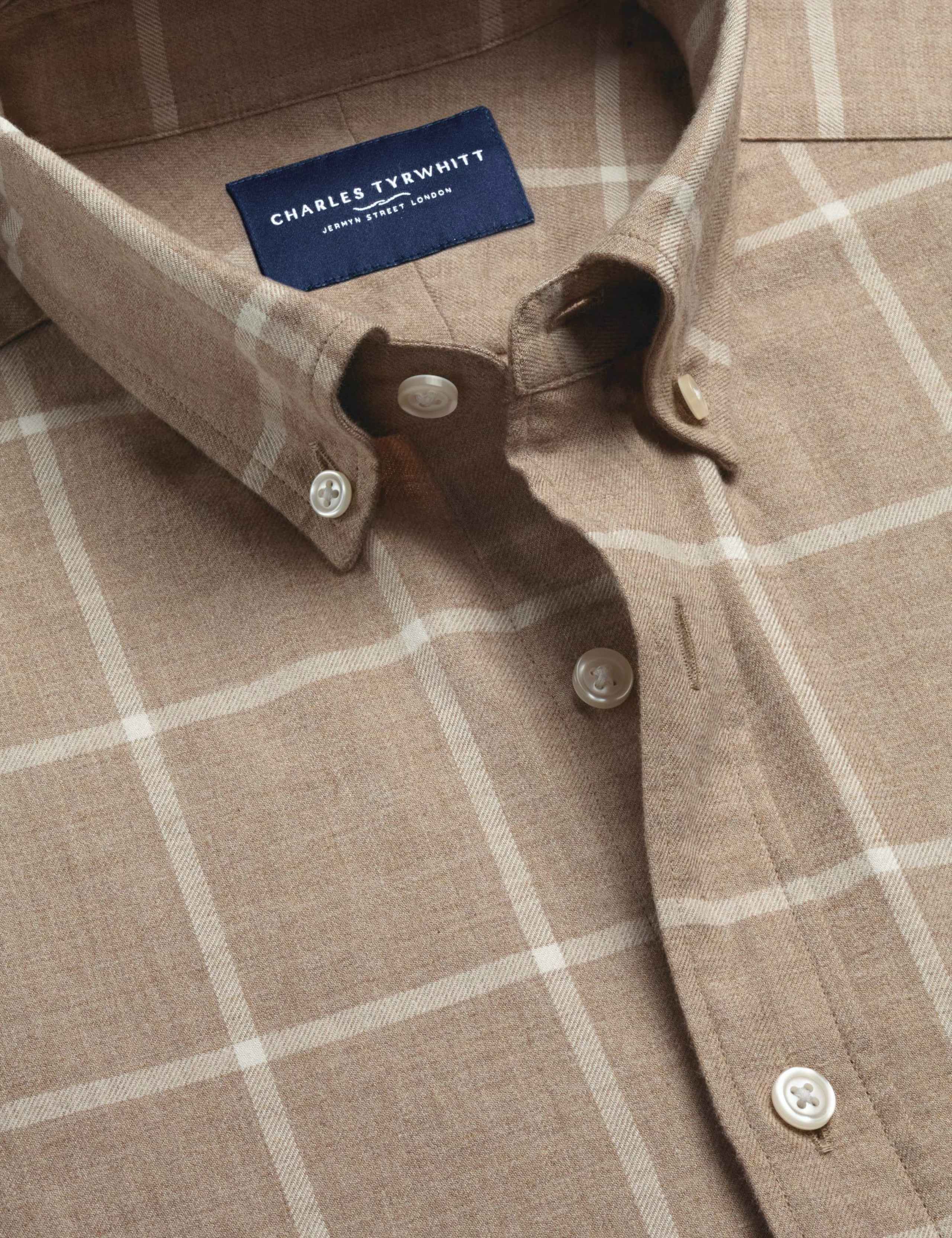 Regular Fit Brushed Cotton Check Flannel Shirt 5 of 6