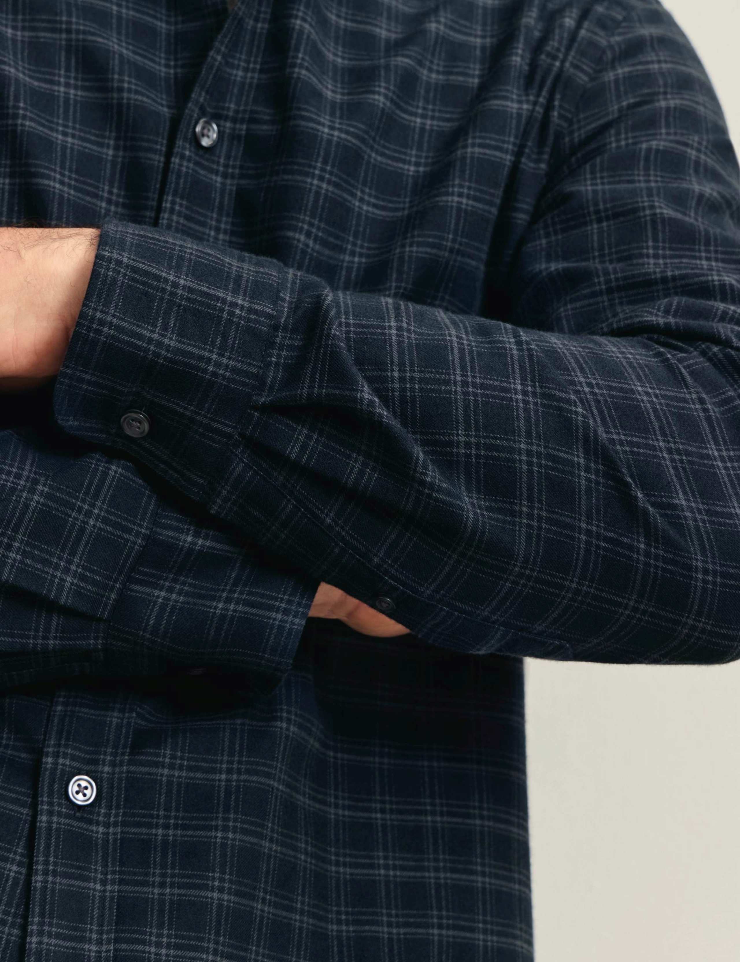 Regular Fit Brushed Cotton Check Flannel Shirt 4 of 6