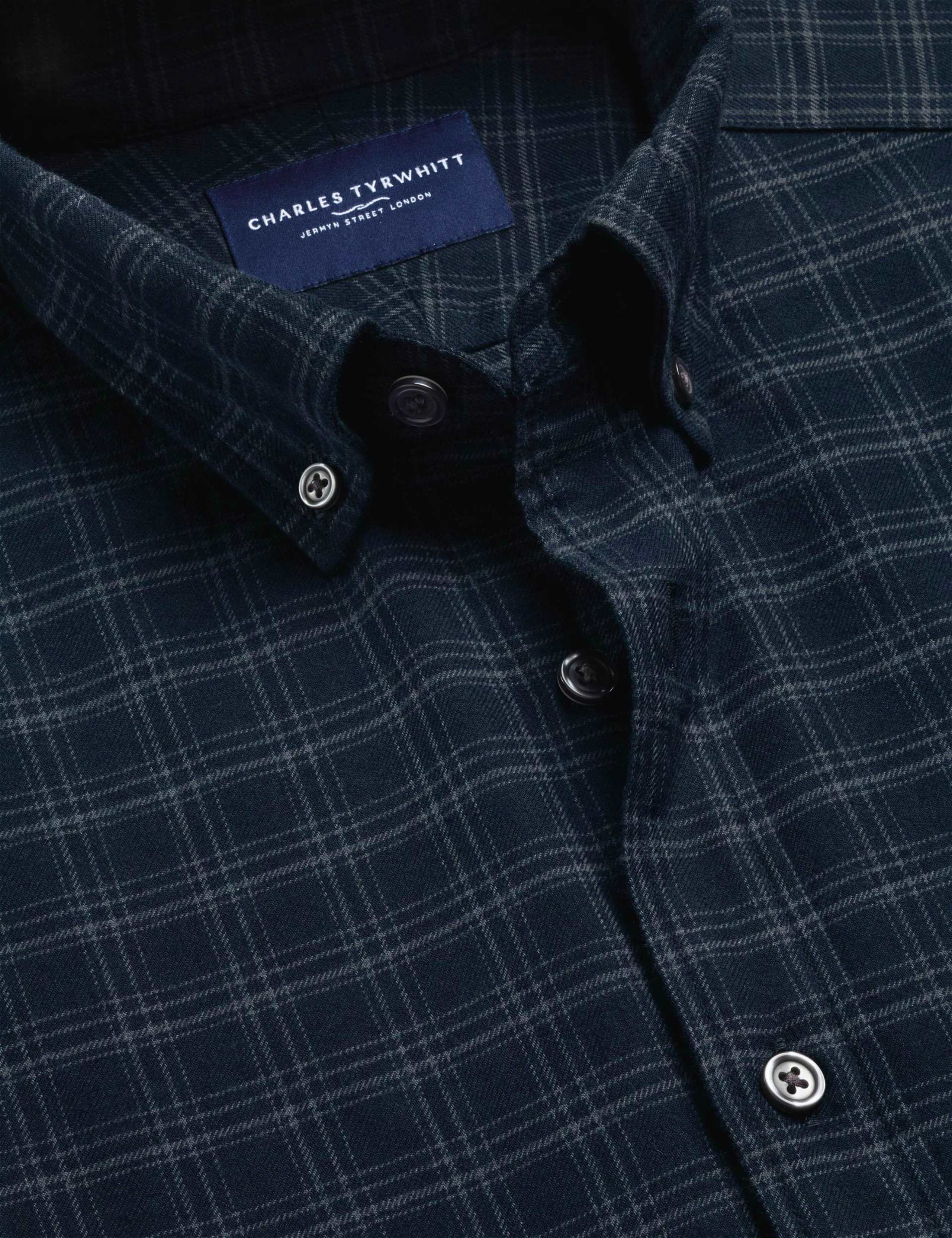 Regular Fit Brushed Cotton Check Flannel Shirt 6 of 6