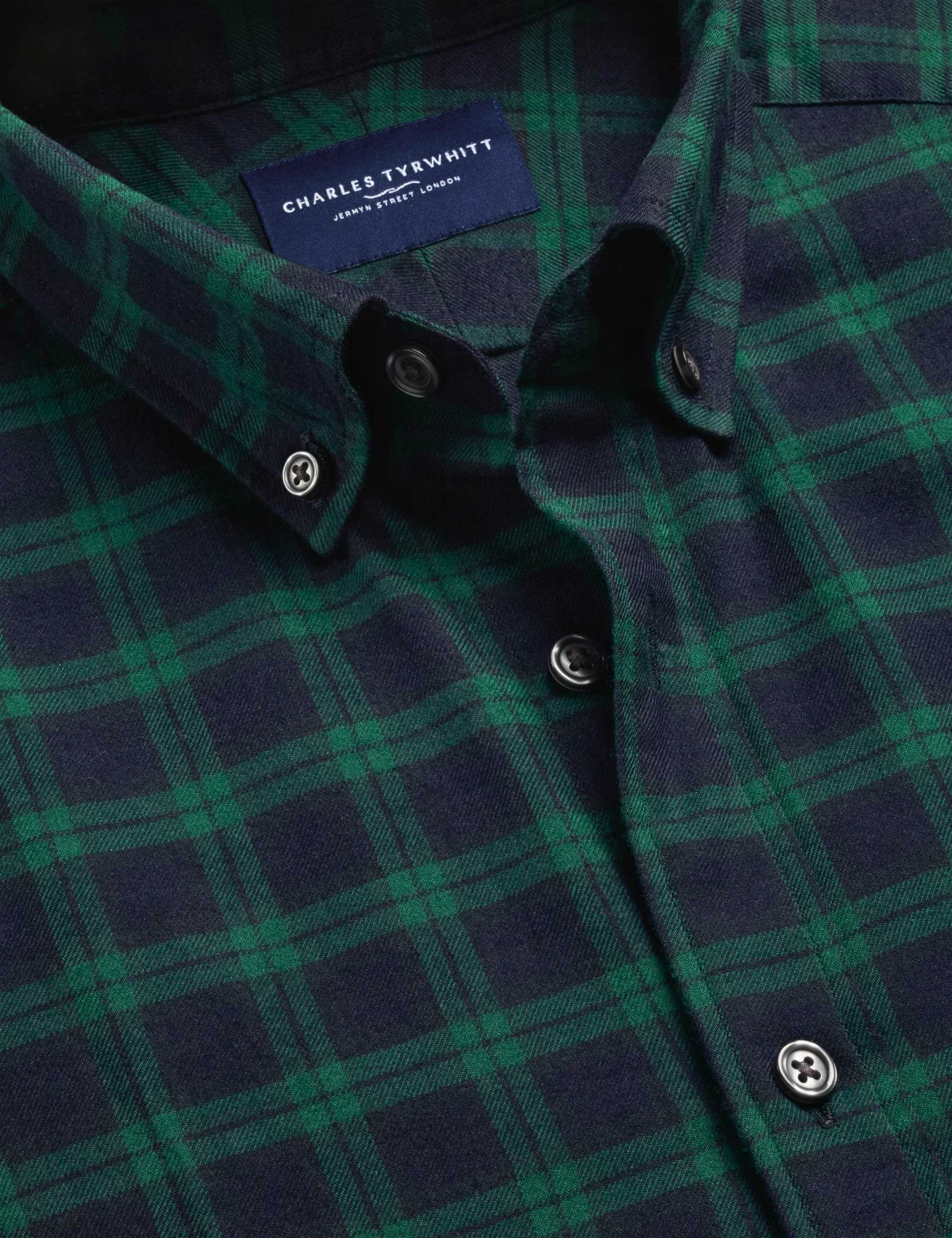 Regular Fit Brushed Cotton Check Flannel Shirt 6 of 6
