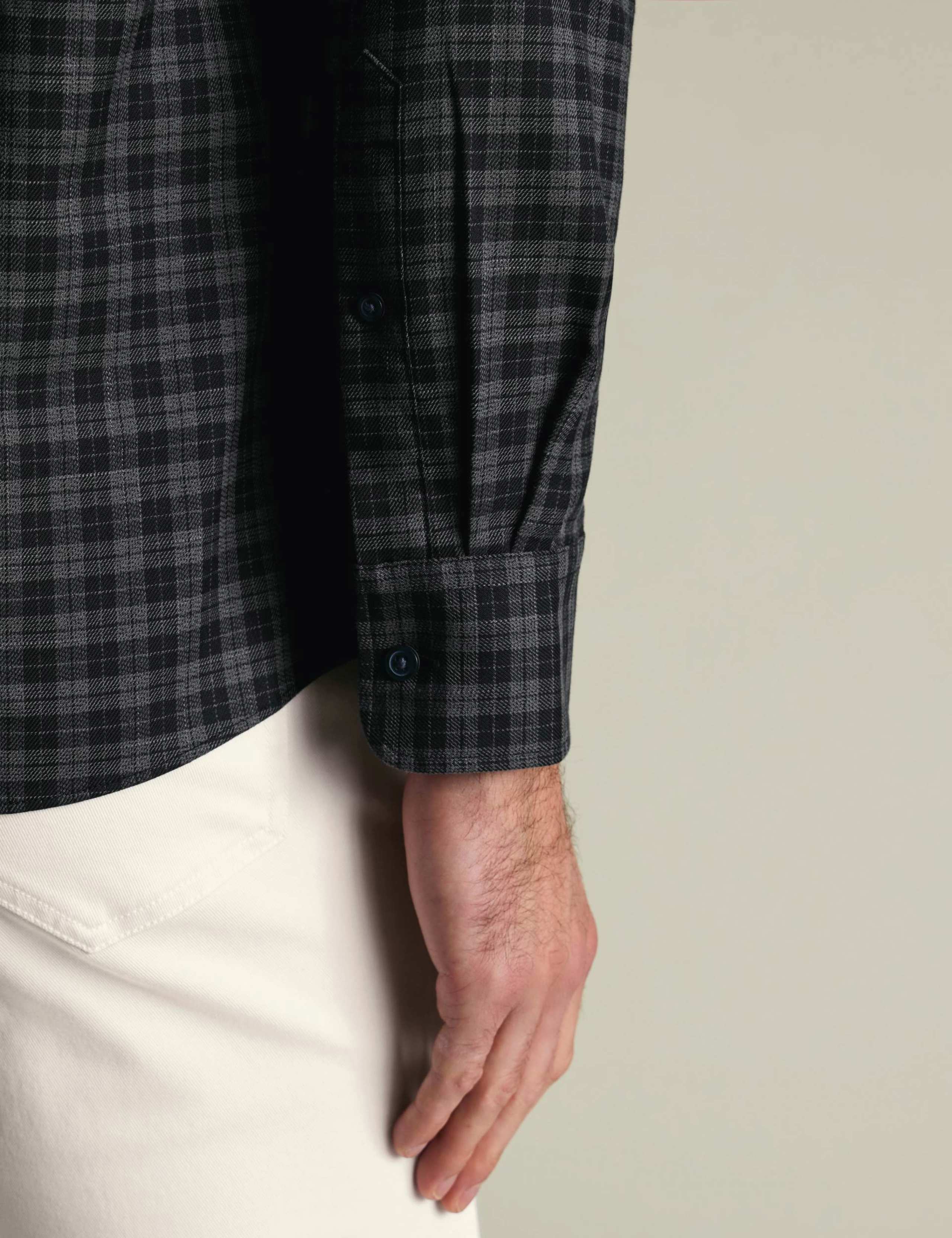 Regular Fit Non Iron Pure Cotton Check Twill Shirt 4 of 6