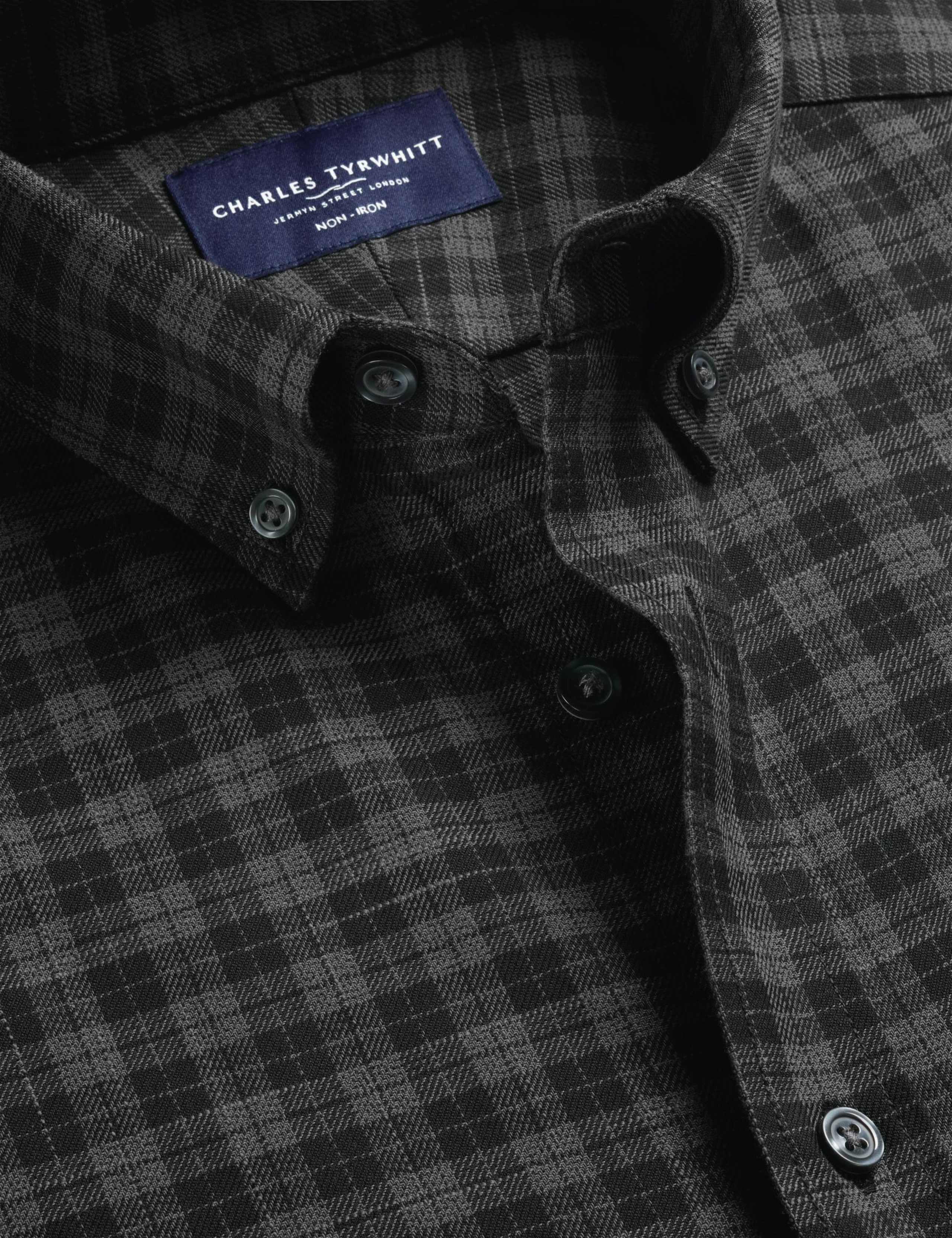 Regular Fit Non Iron Pure Cotton Check Twill Shirt 5 of 6