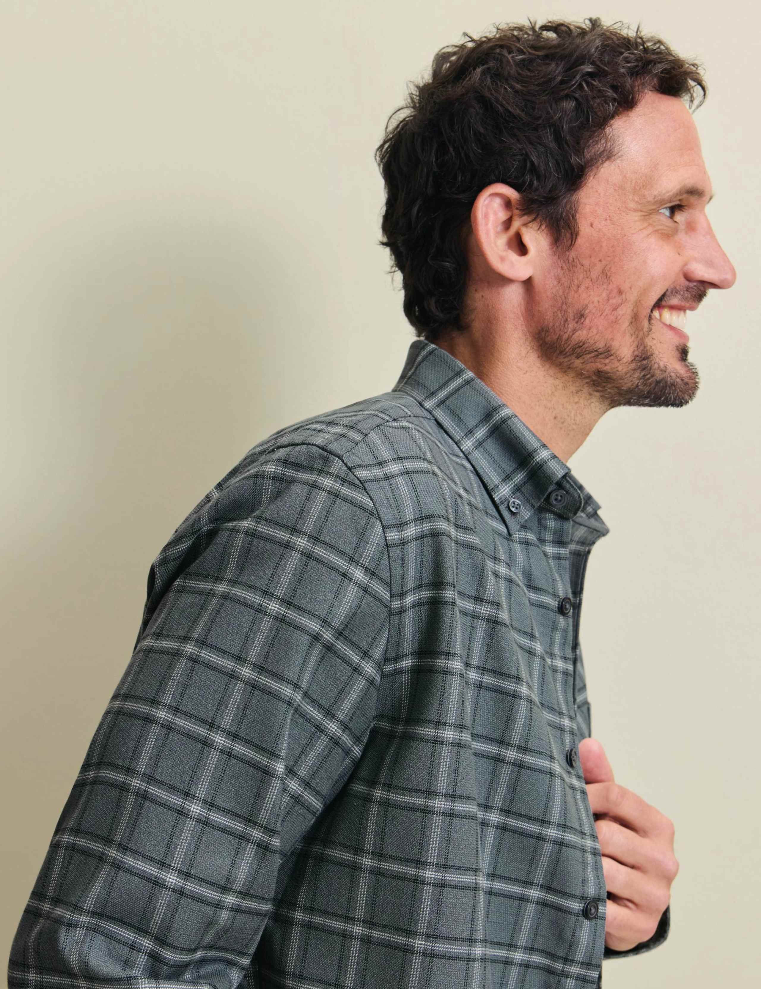 Regular Fit Non Iron Pure Cotton Check Twill Shirt 3 of 6