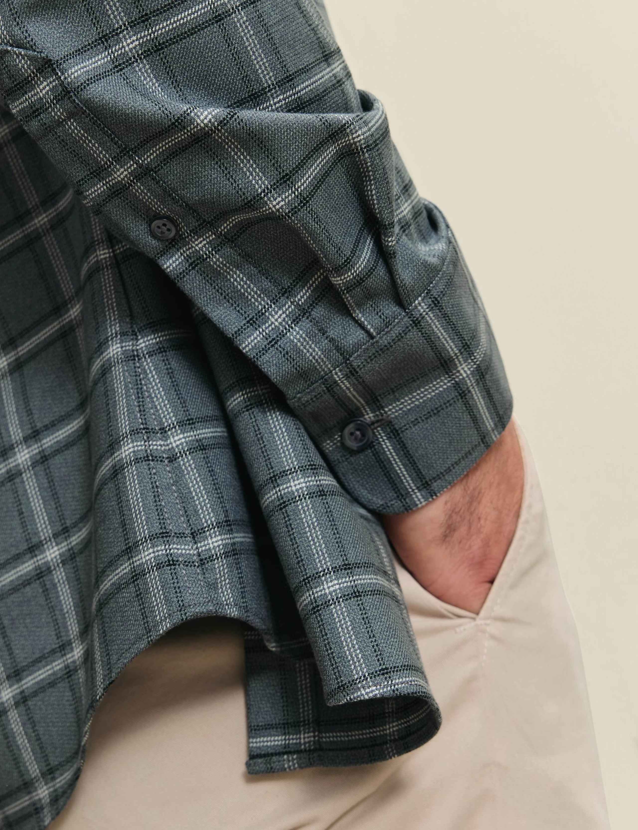 Regular Fit Non Iron Pure Cotton Check Twill Shirt 4 of 6