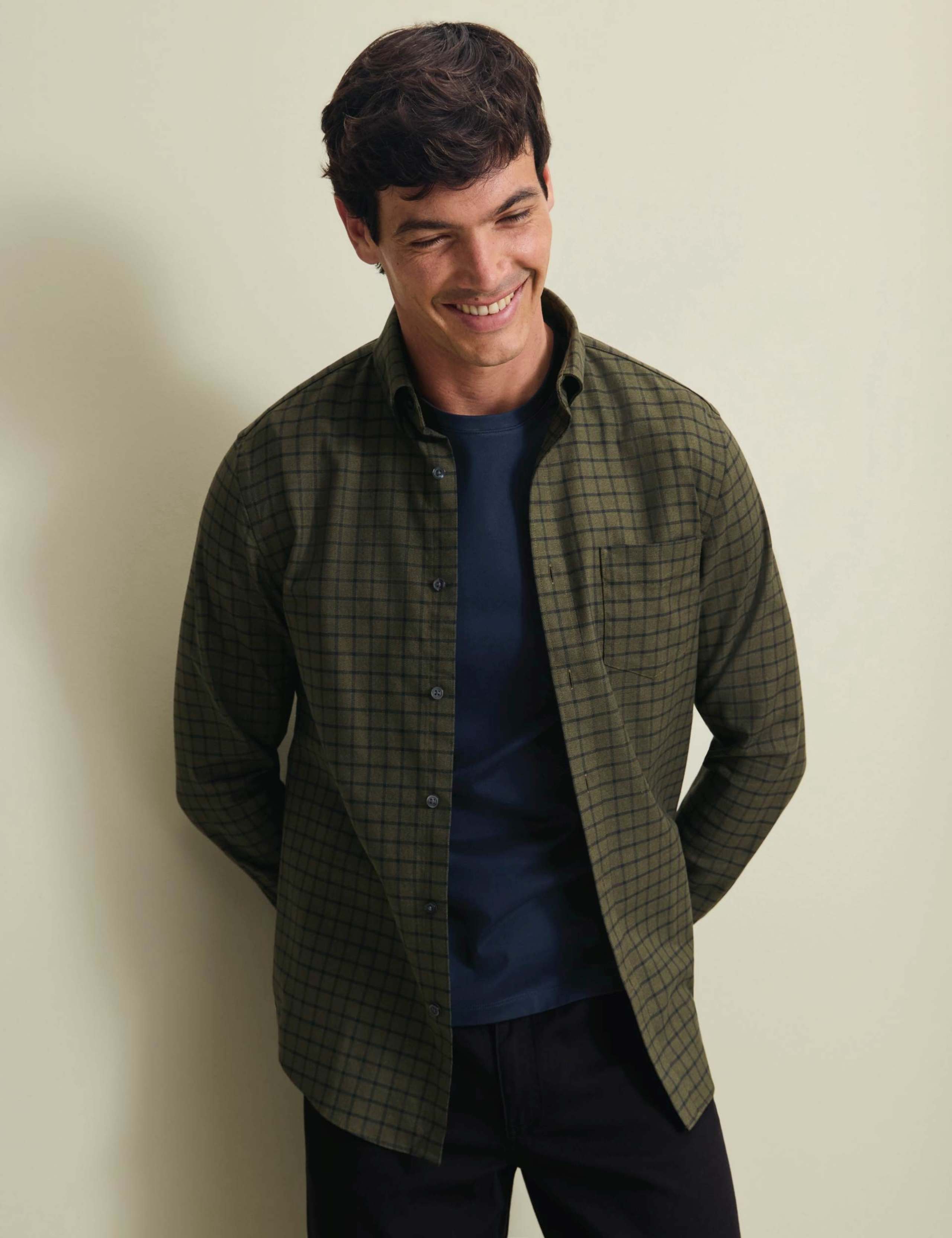 Regular Fit Non Iron Pure Cotton Check Twill Shirt 2 of 6
