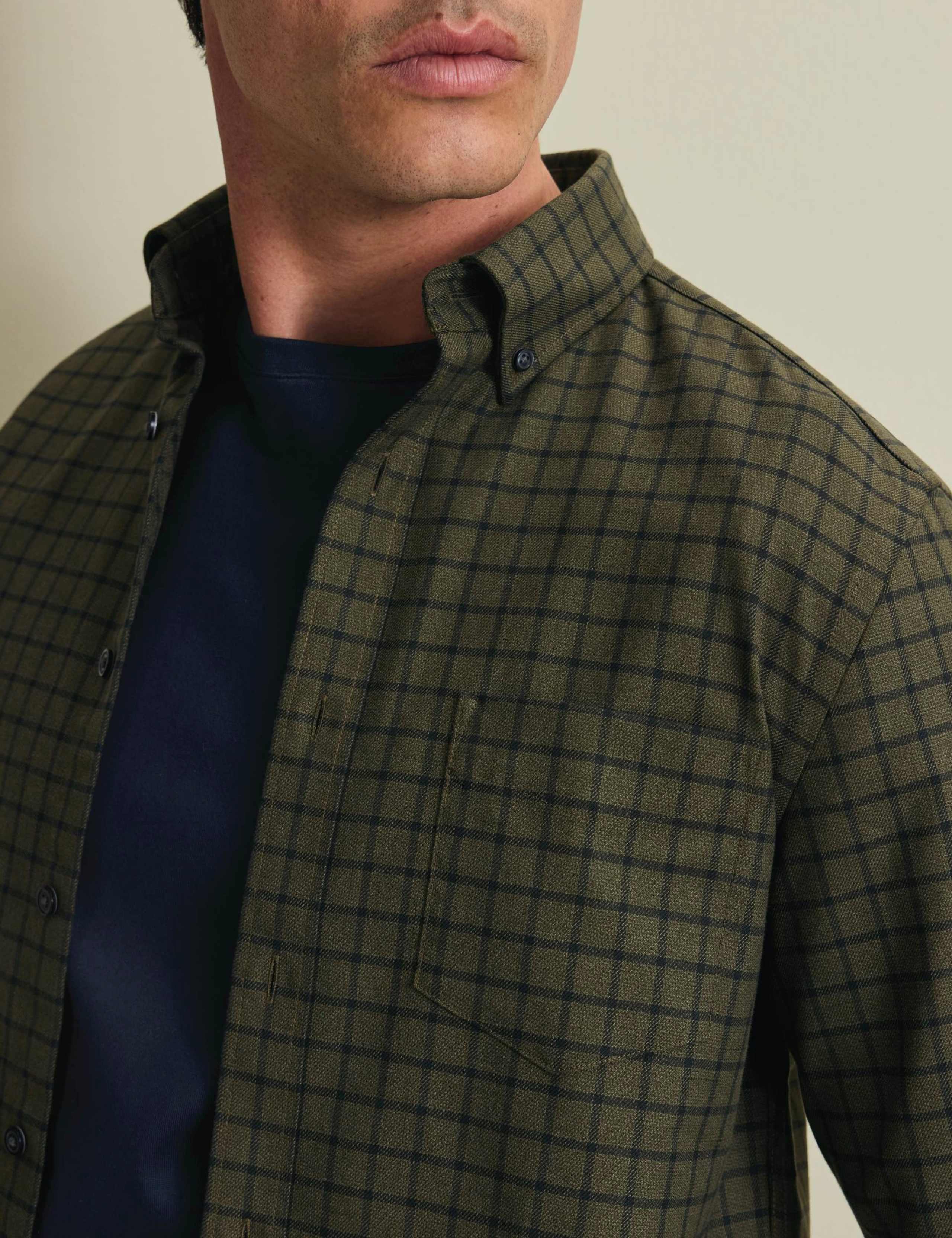 Regular Fit Non Iron Pure Cotton Check Twill Shirt 3 of 6