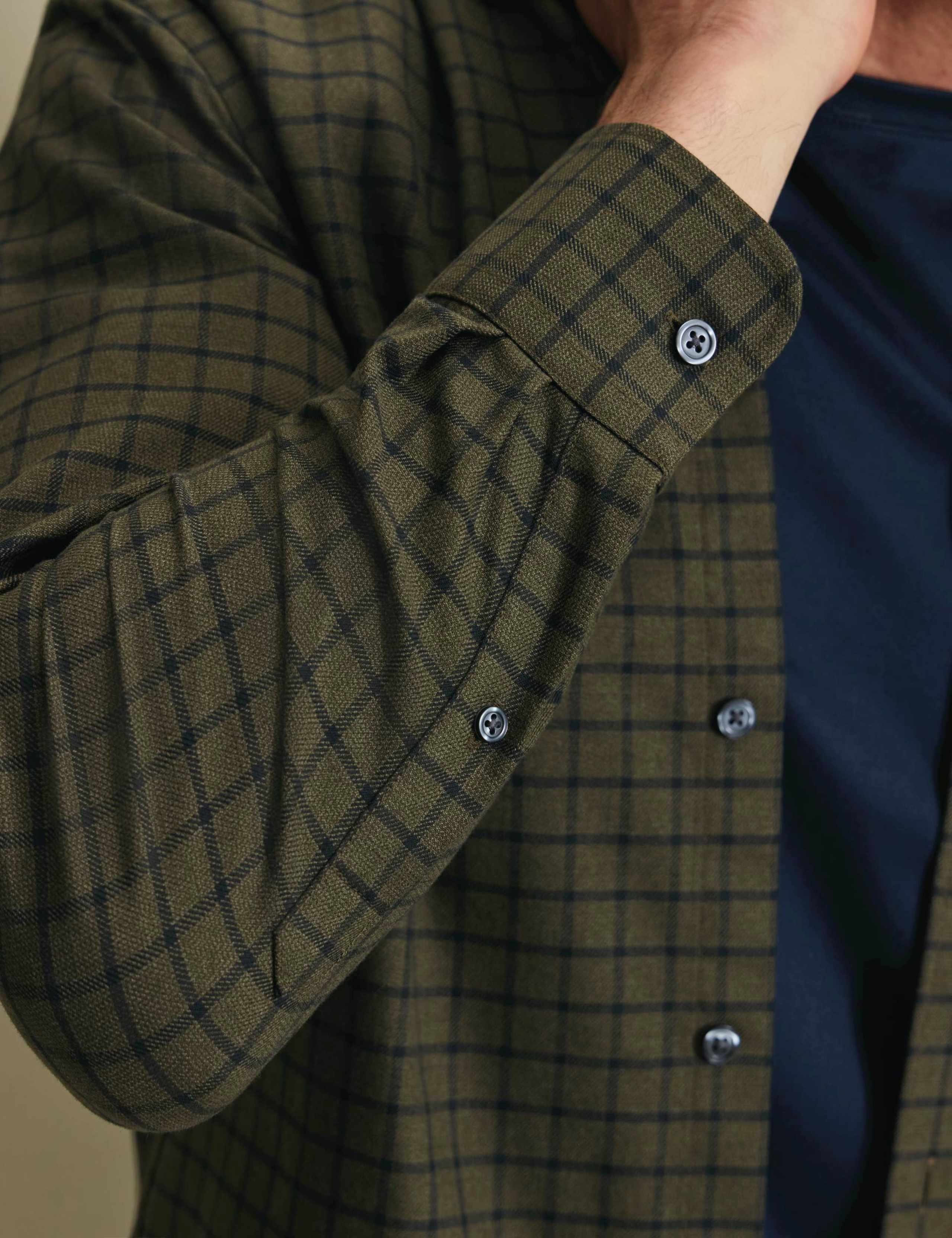 Regular Fit Non Iron Pure Cotton Check Twill Shirt 4 of 6