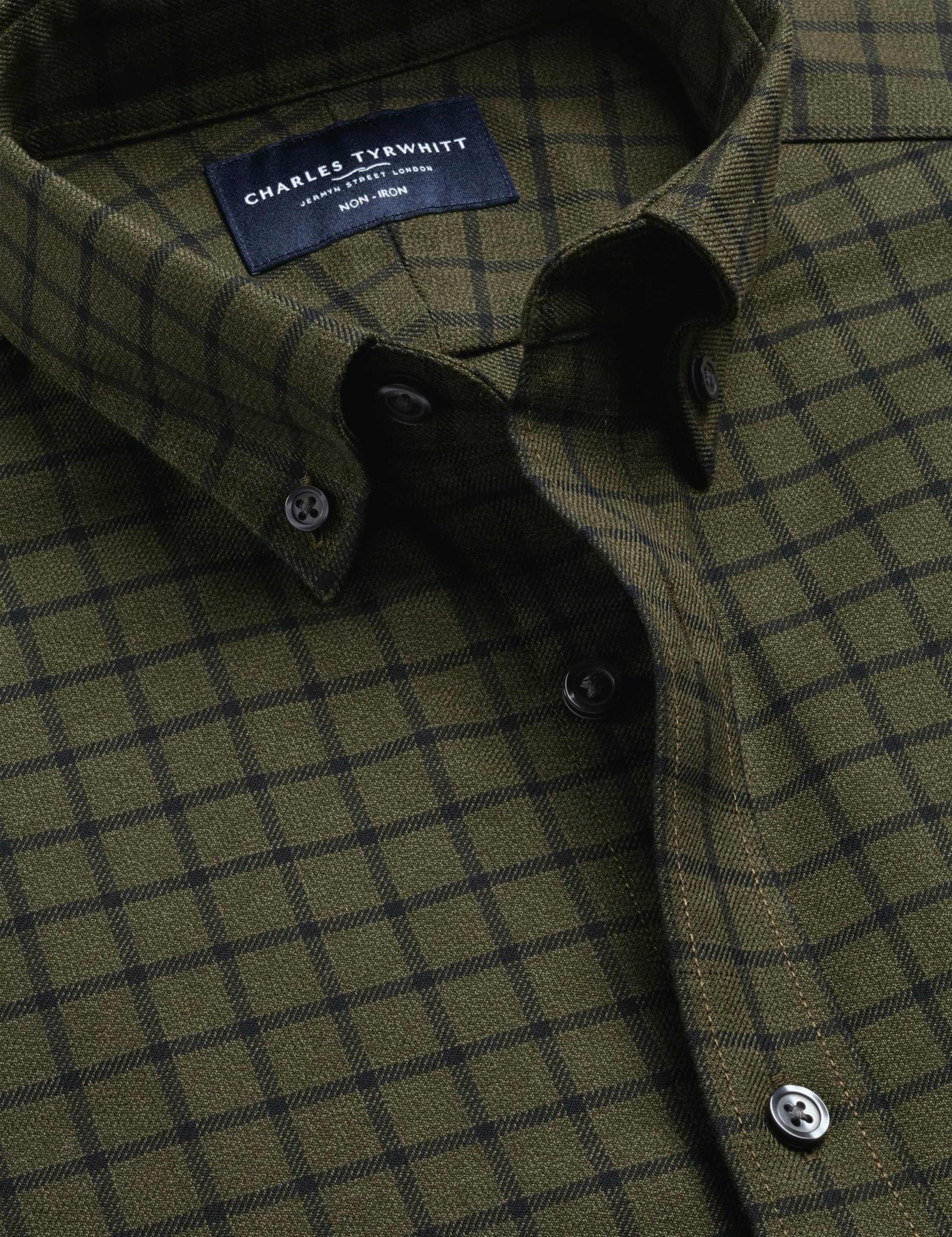 Regular Fit Non Iron Pure Cotton Check Twill Shirt 5 of 6