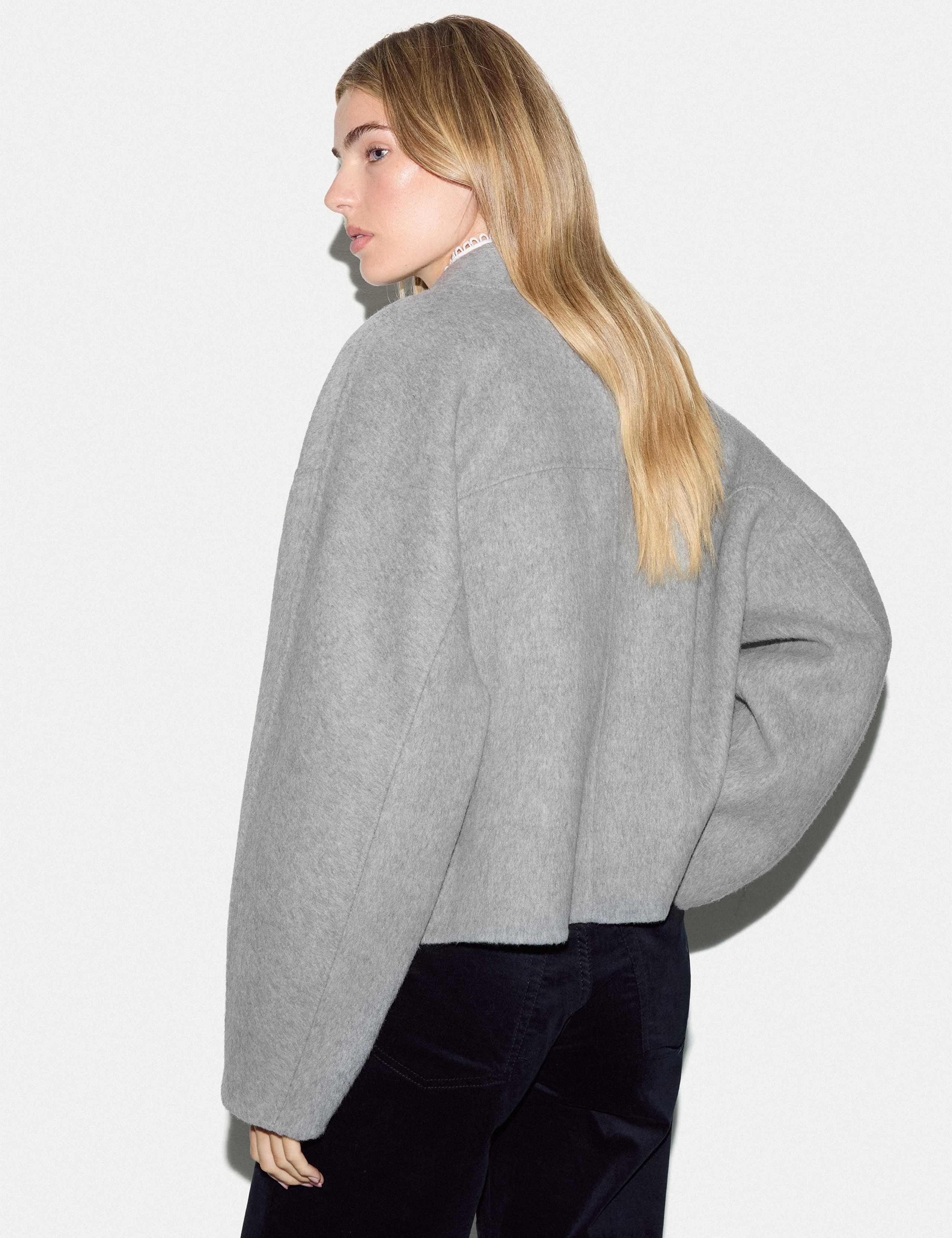 Pure Wool Double Faced Cropped Coat 3 of 5
