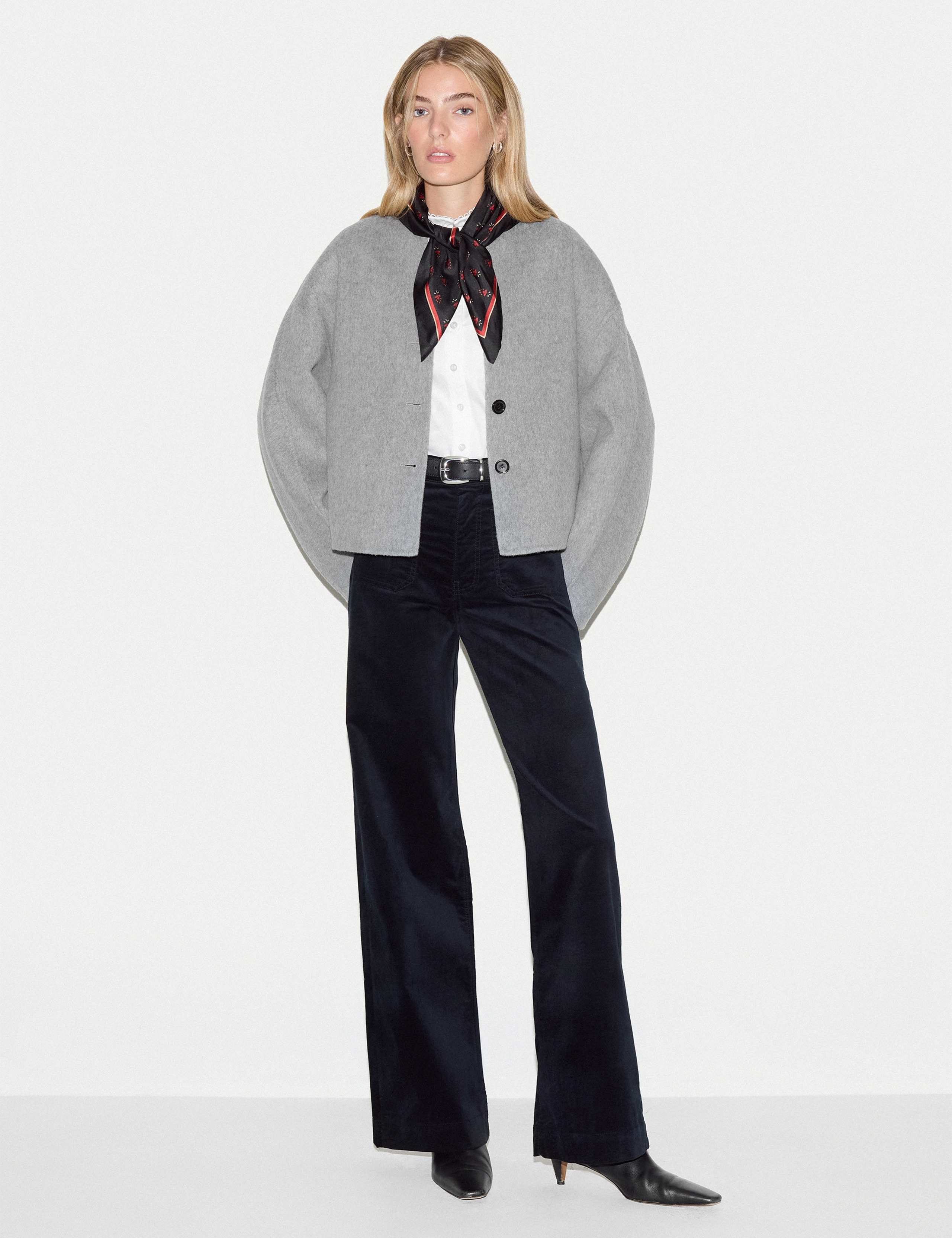 Pure Wool Double Faced Cropped Coat 5 of 5